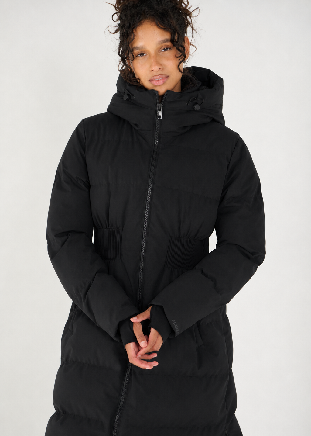 Contour Longline Black Puffer Coat
