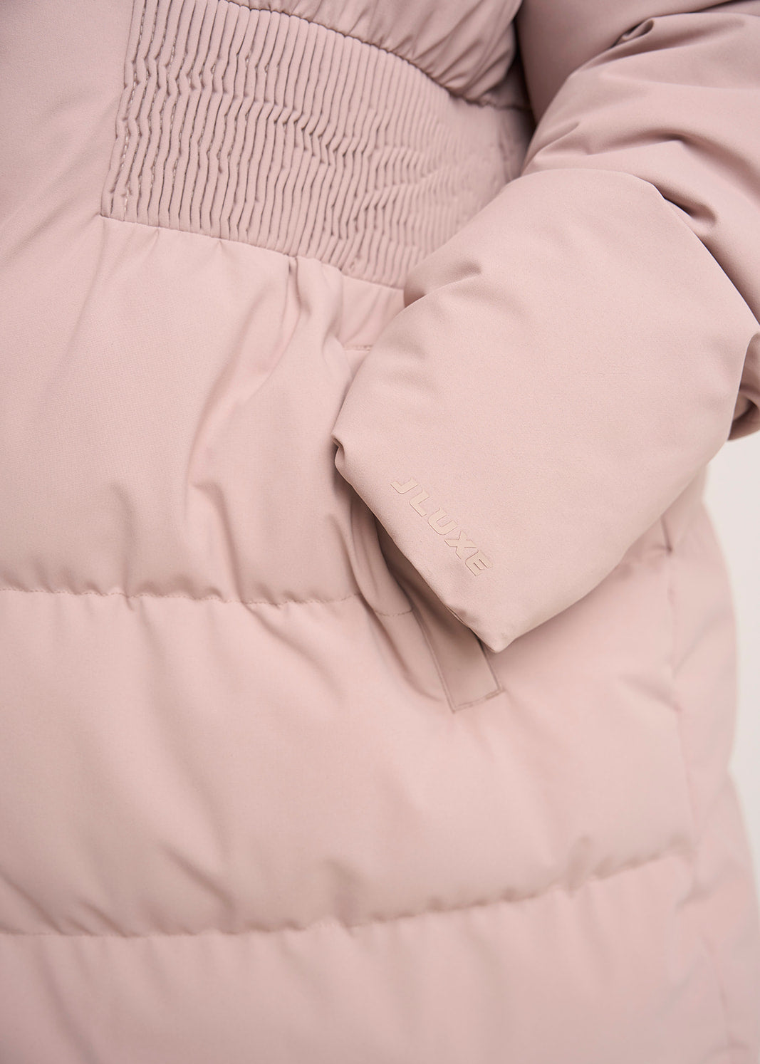 Contour Longline Fawn Puffer Coat