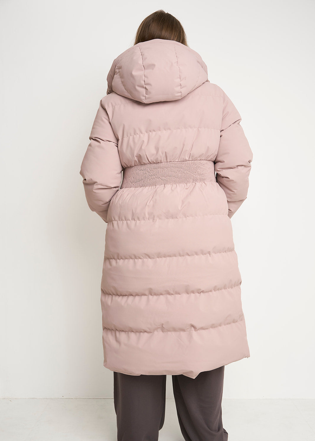 Contour Longline Fawn Puffer Coat