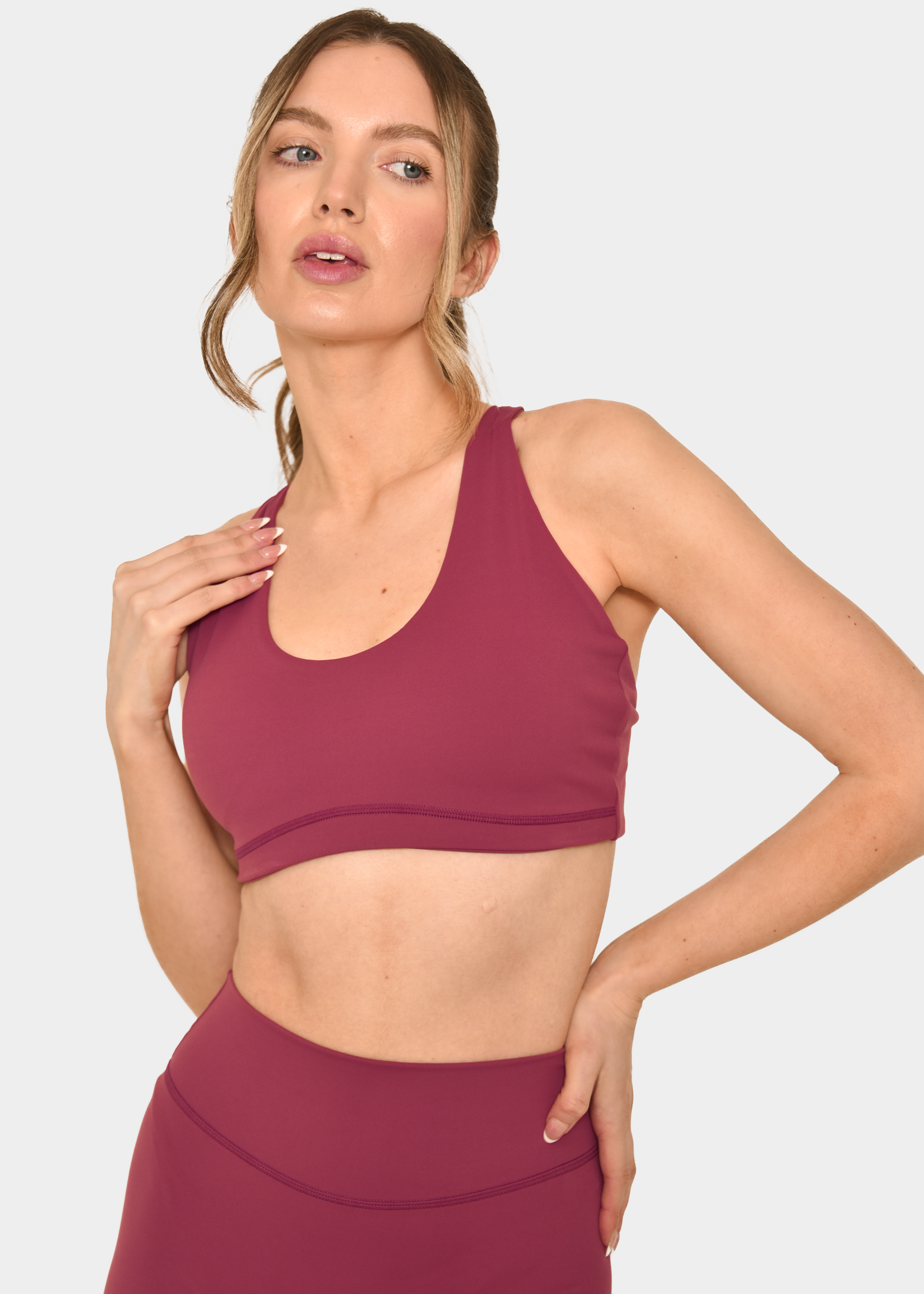 Cloud Sculpt Crossover Velvet Rose Strap Bra