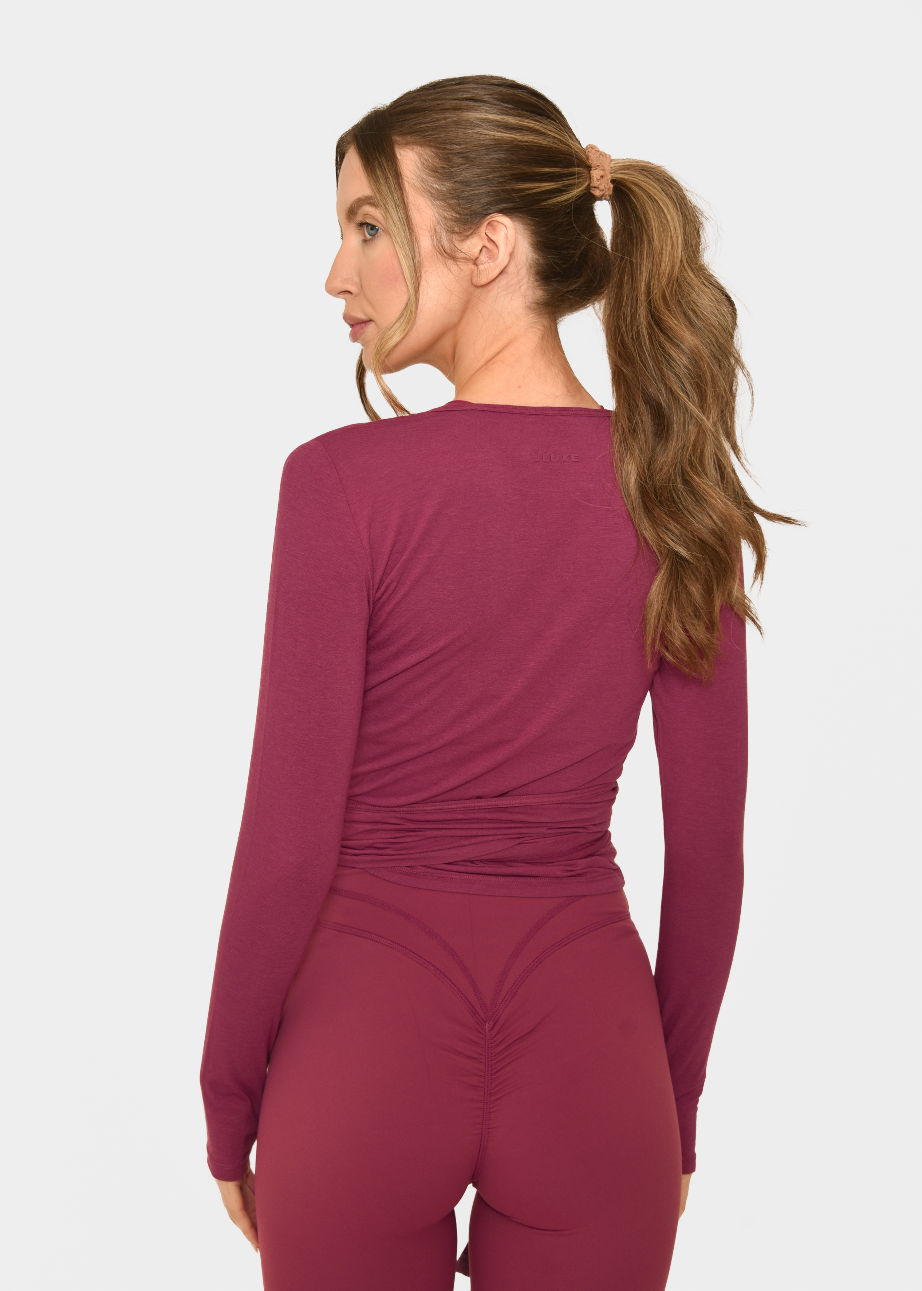 Ultra Soft Velvet Rose Ballet Wrap Top
