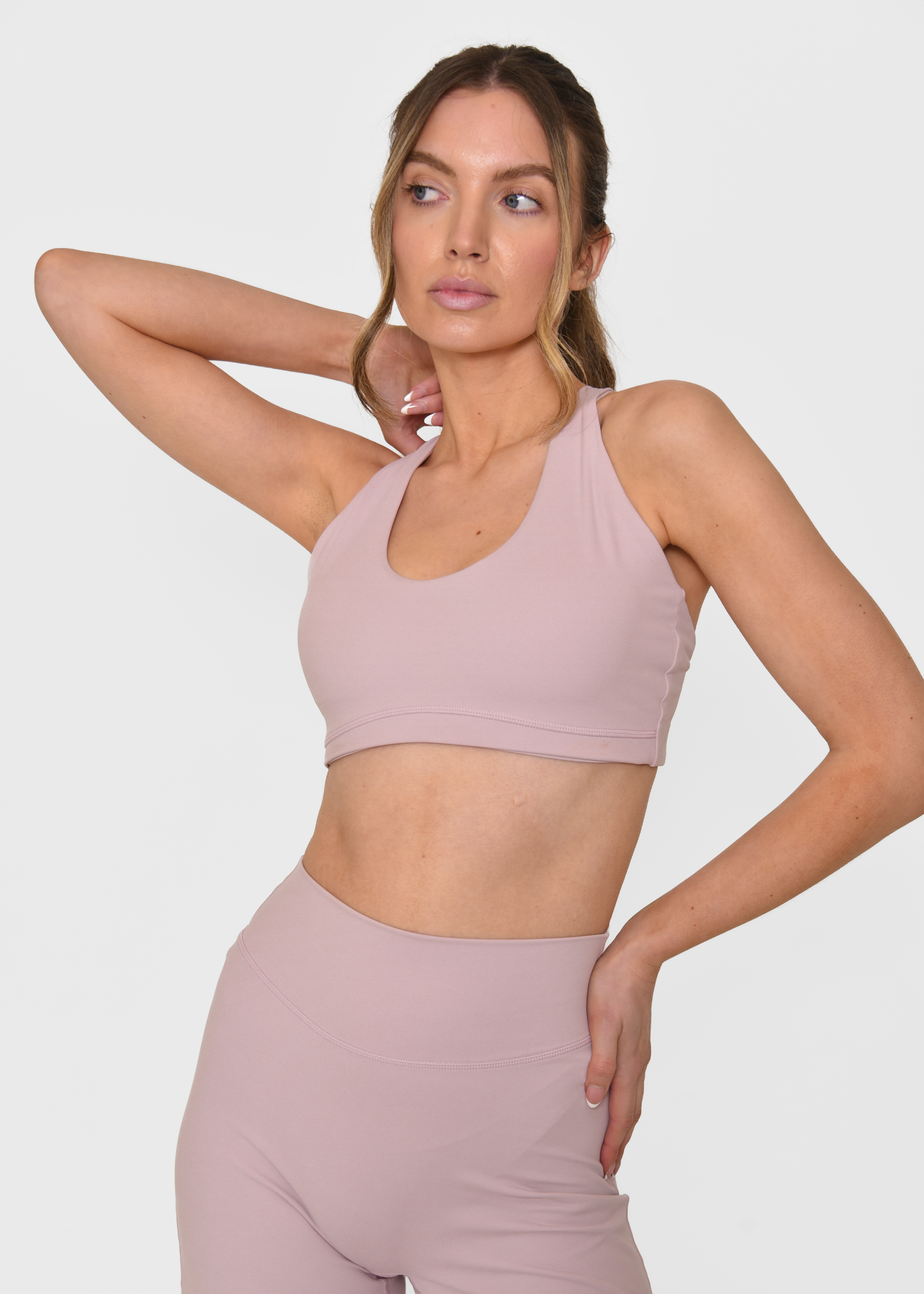 Cloud Sculpt Crossover Blush Pink Strap Bra