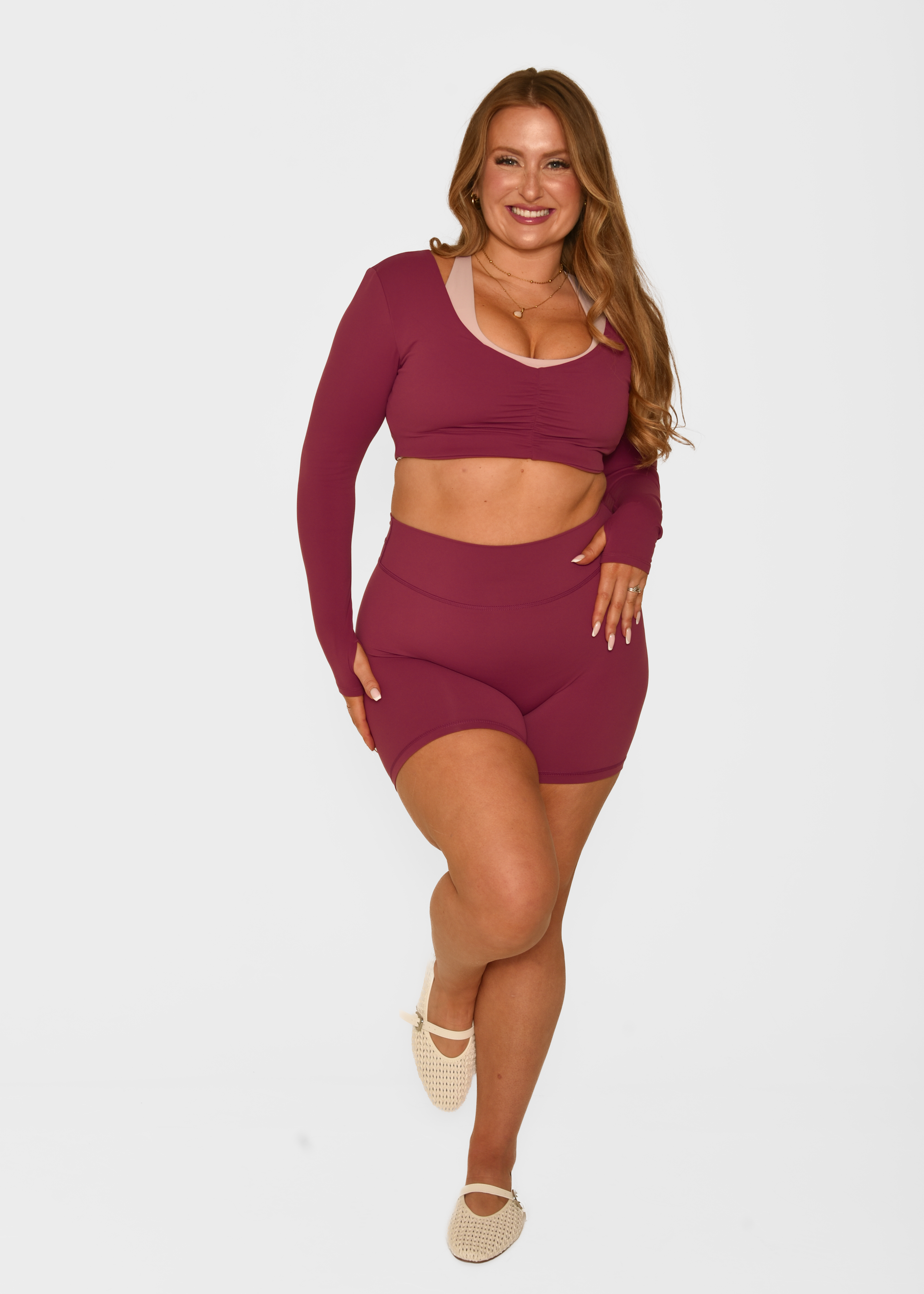 Cloud Sculpt 5" Velvet Rose Scrunch Short