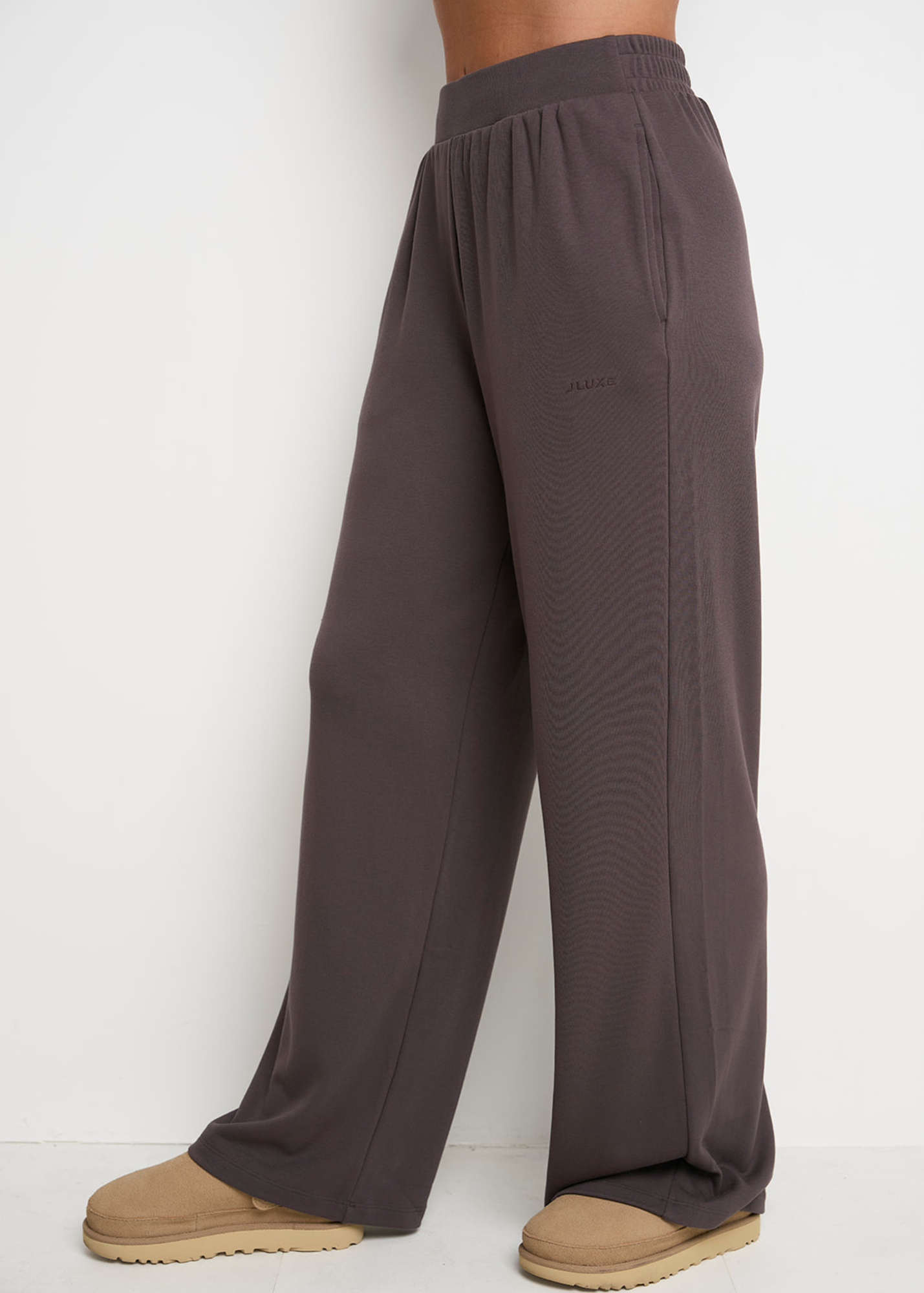 Soft Luxe Cocoa Wide Leg Jogger