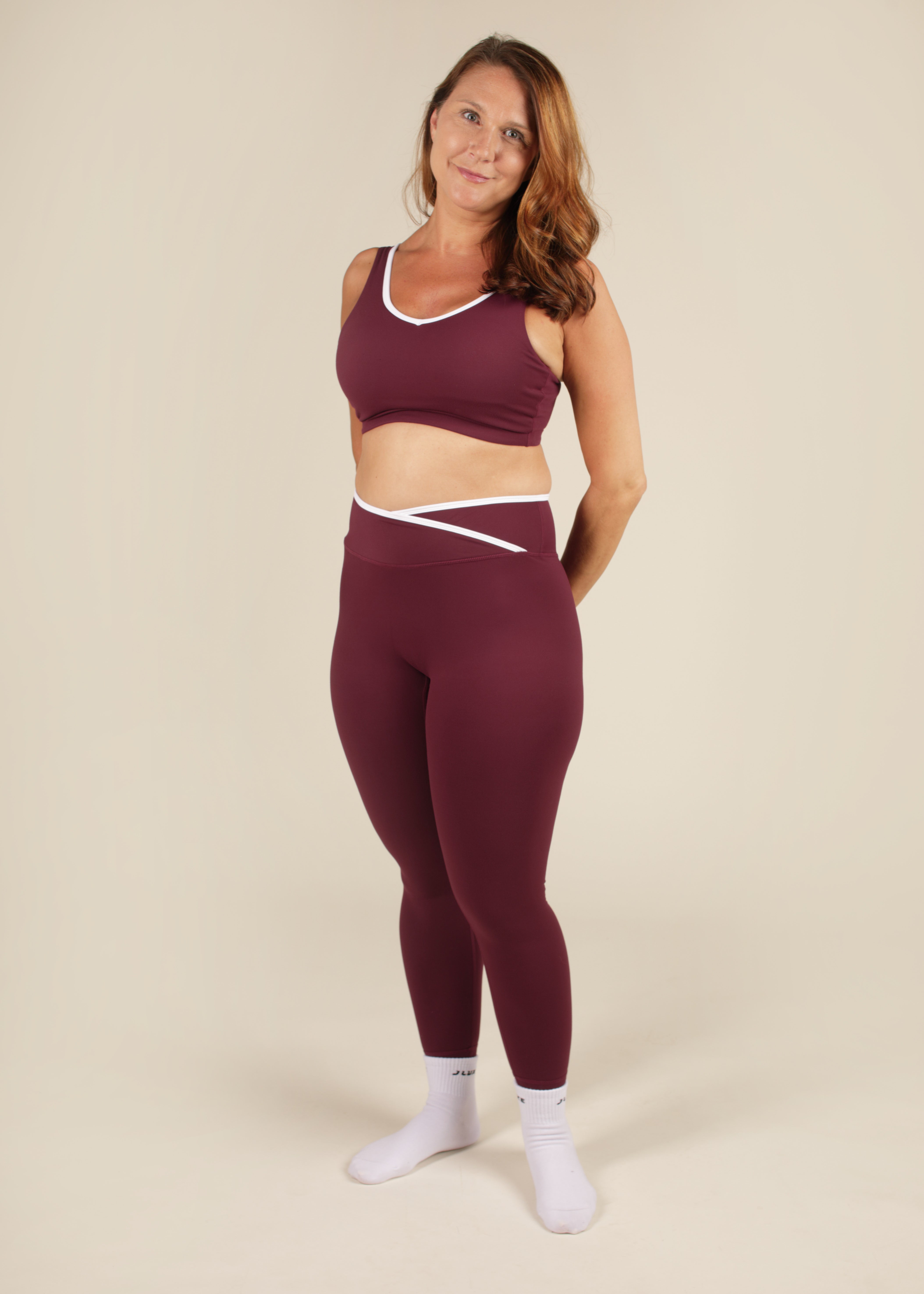 Cloud Luxe Plum Wrap Essential Legging