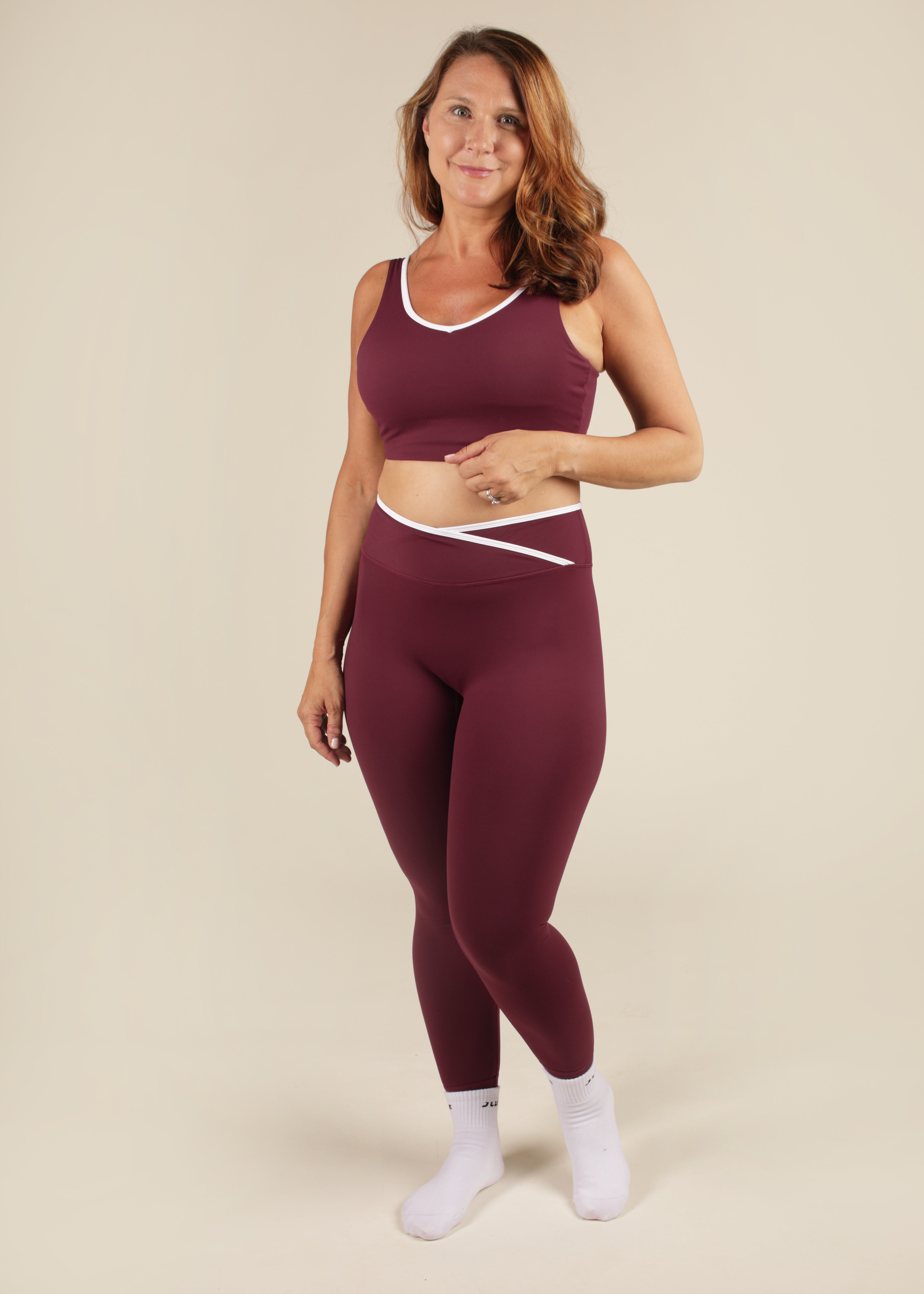 Cloud Luxe Plum Wrap Essential Legging