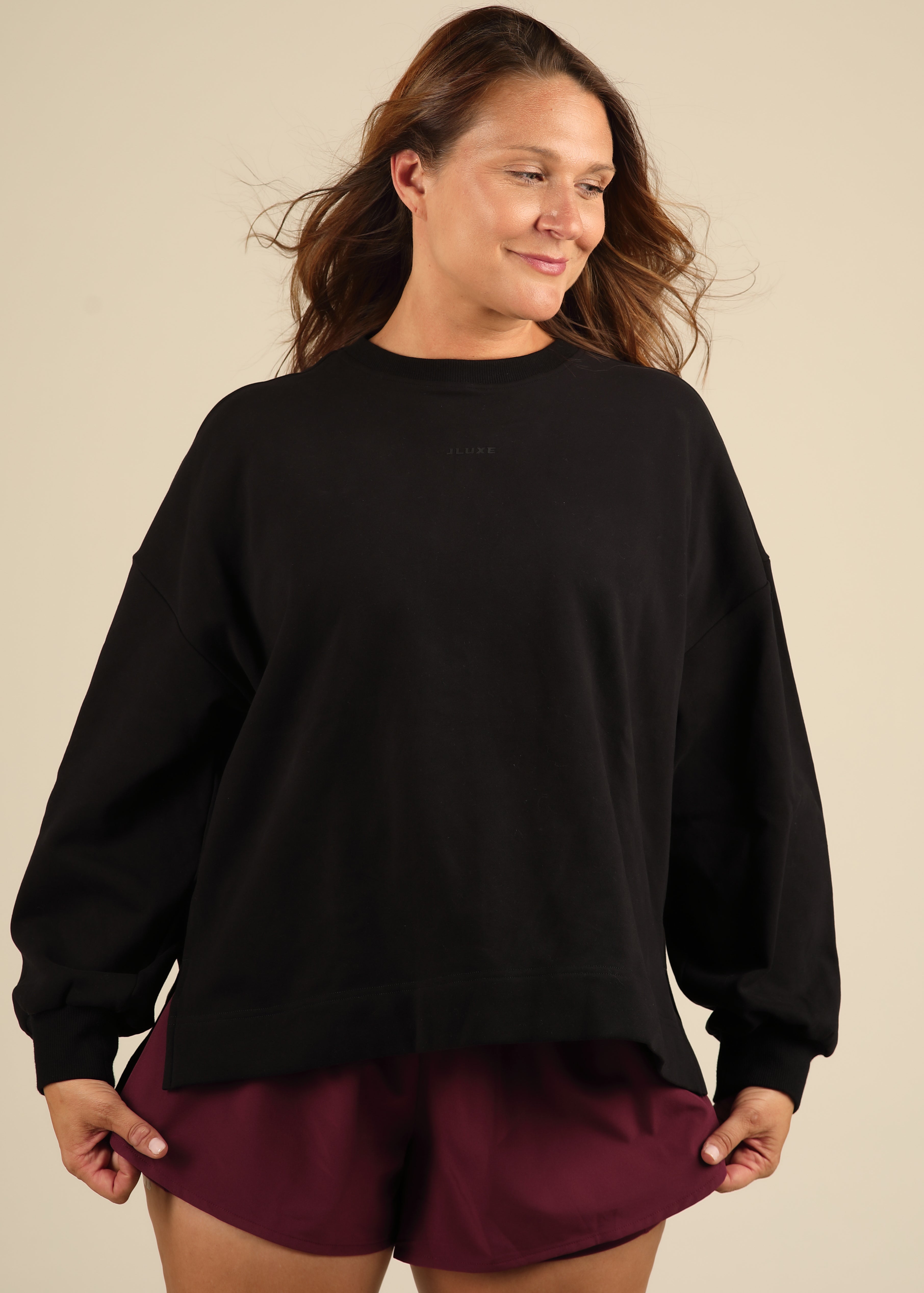 Ultra Soft Black Classic Sweatshirt
