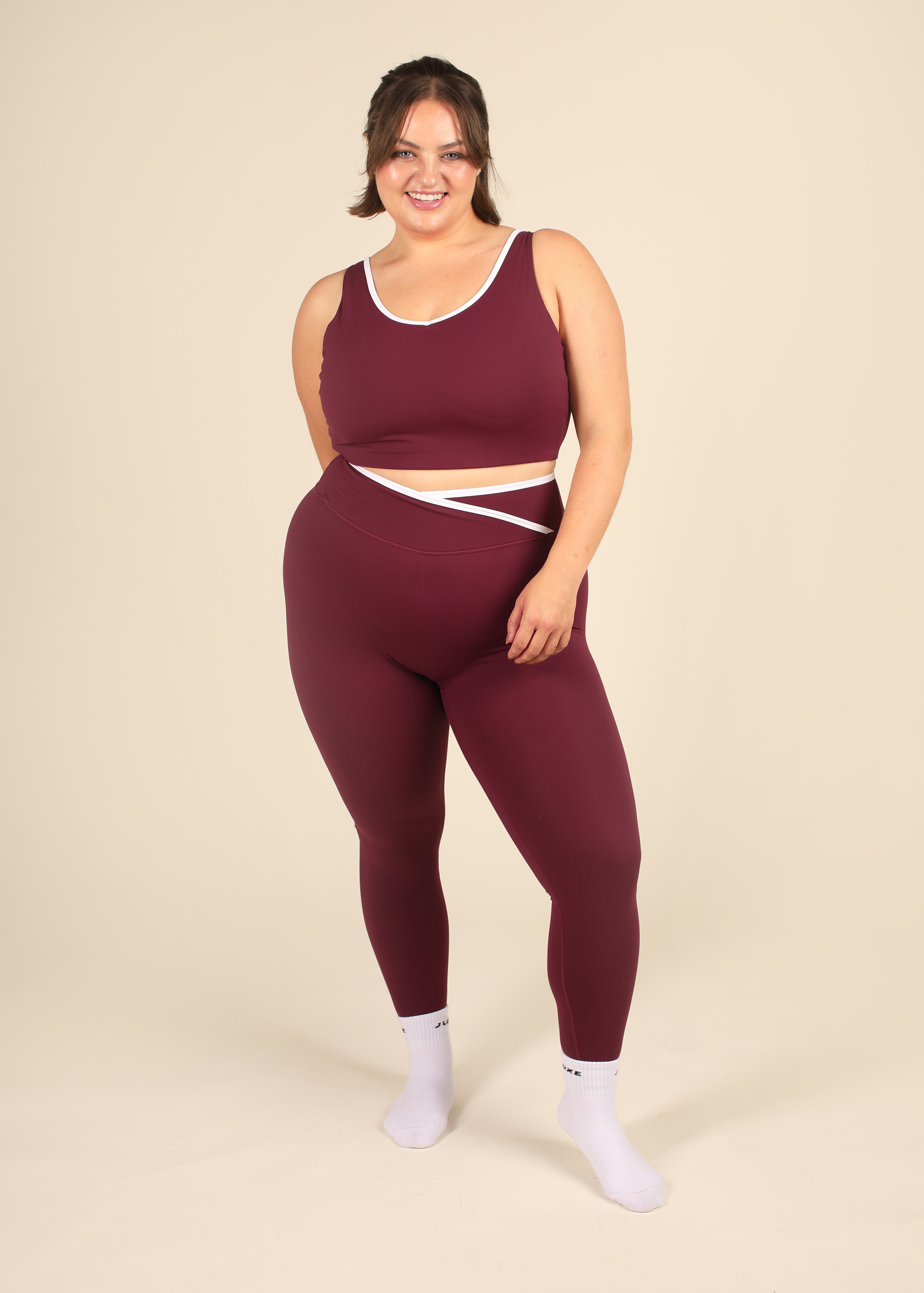 Cloud Luxe Plum Wrap Essential Legging