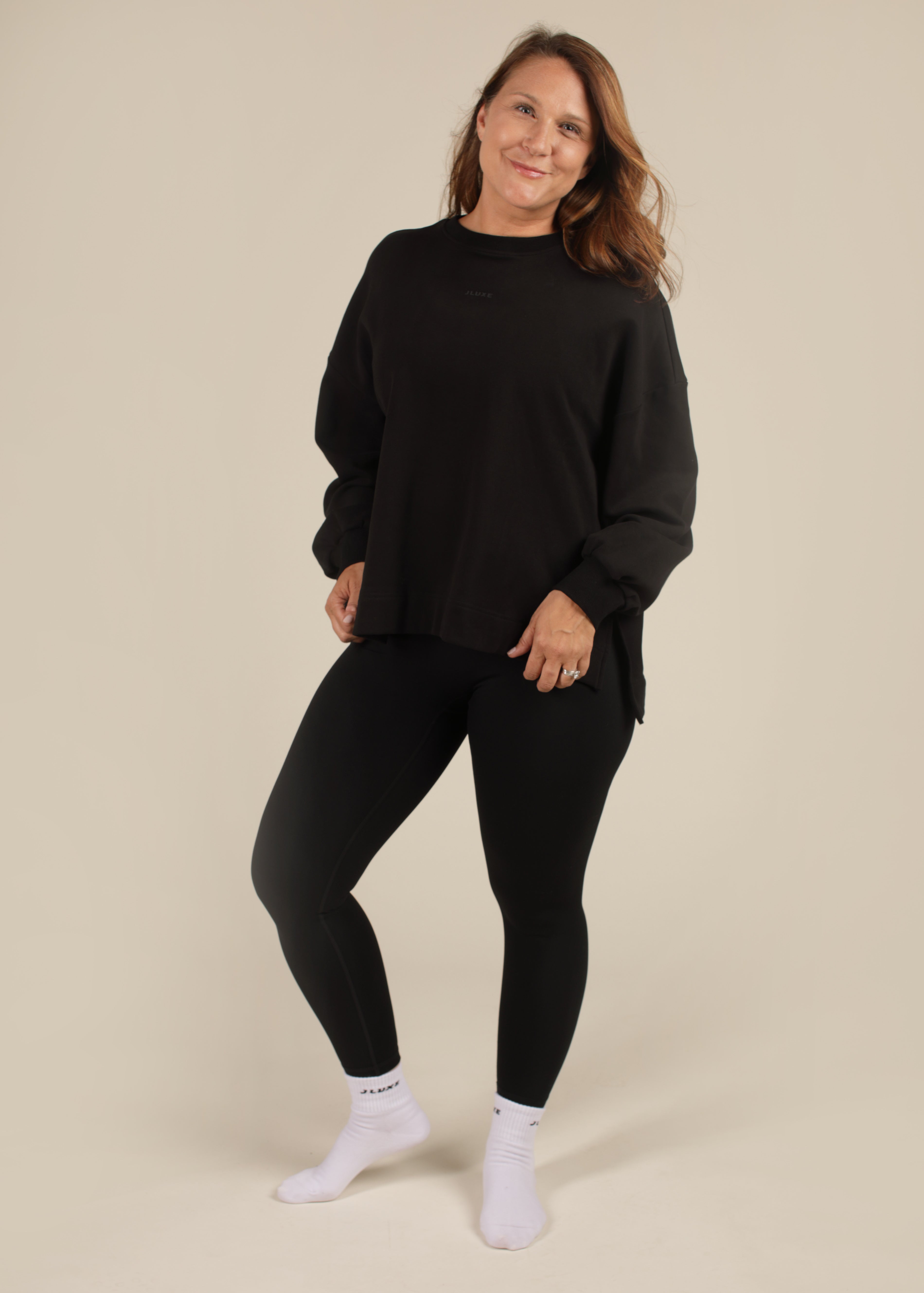 Ultra Soft Black Classic Sweatshirt