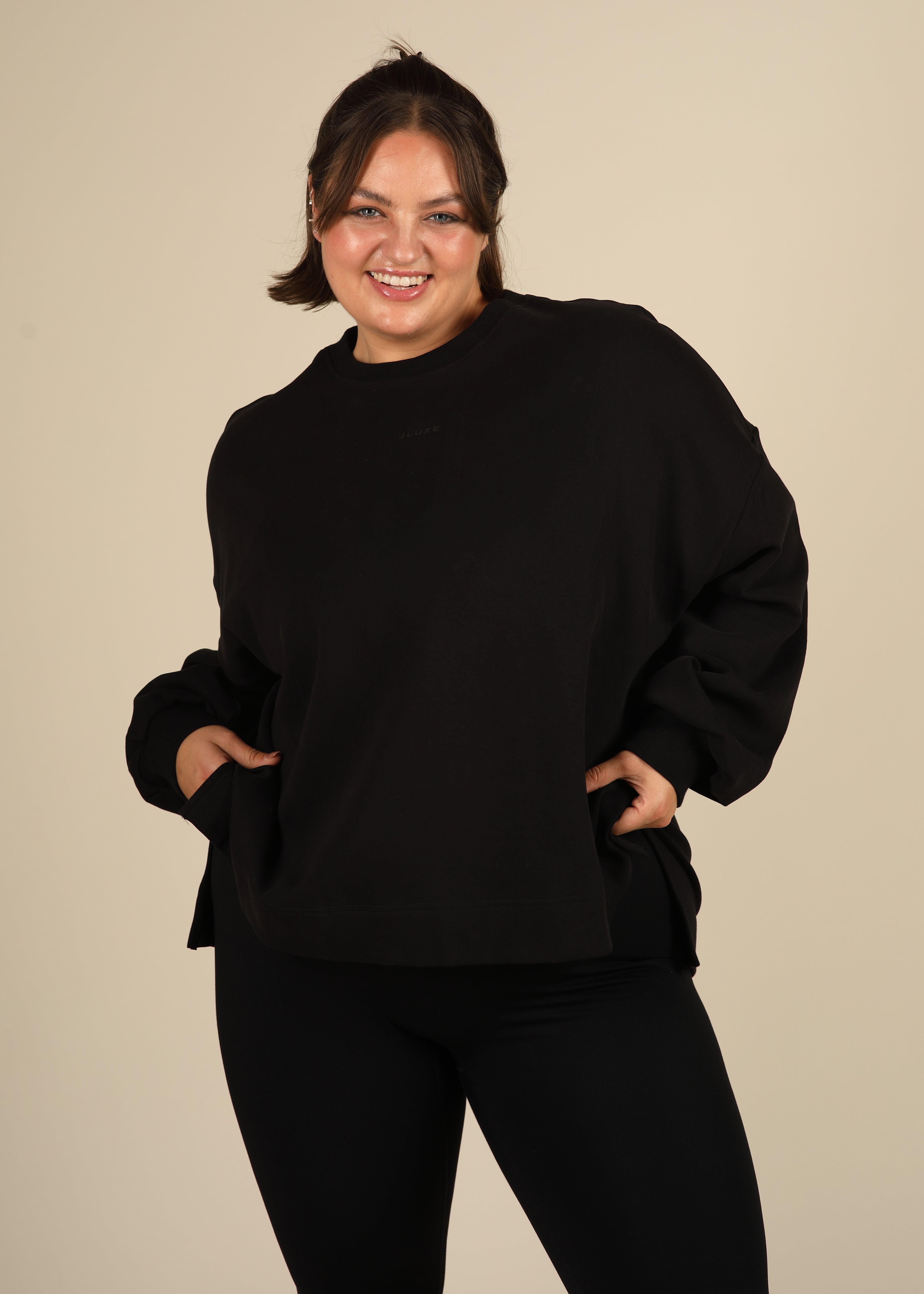 Ultra Soft Black Classic Sweatshirt