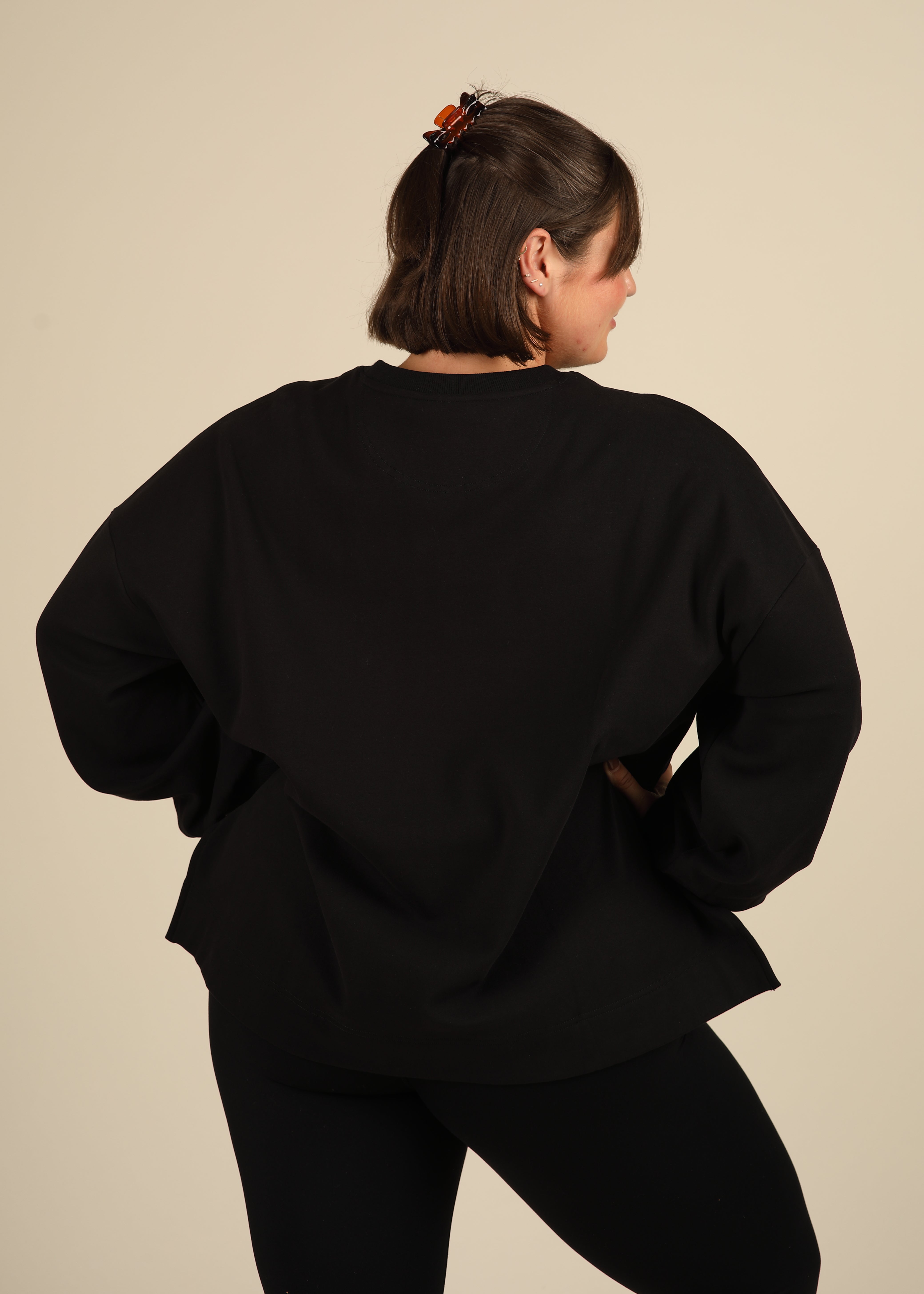 Ultra Soft Black Classic Sweatshirt