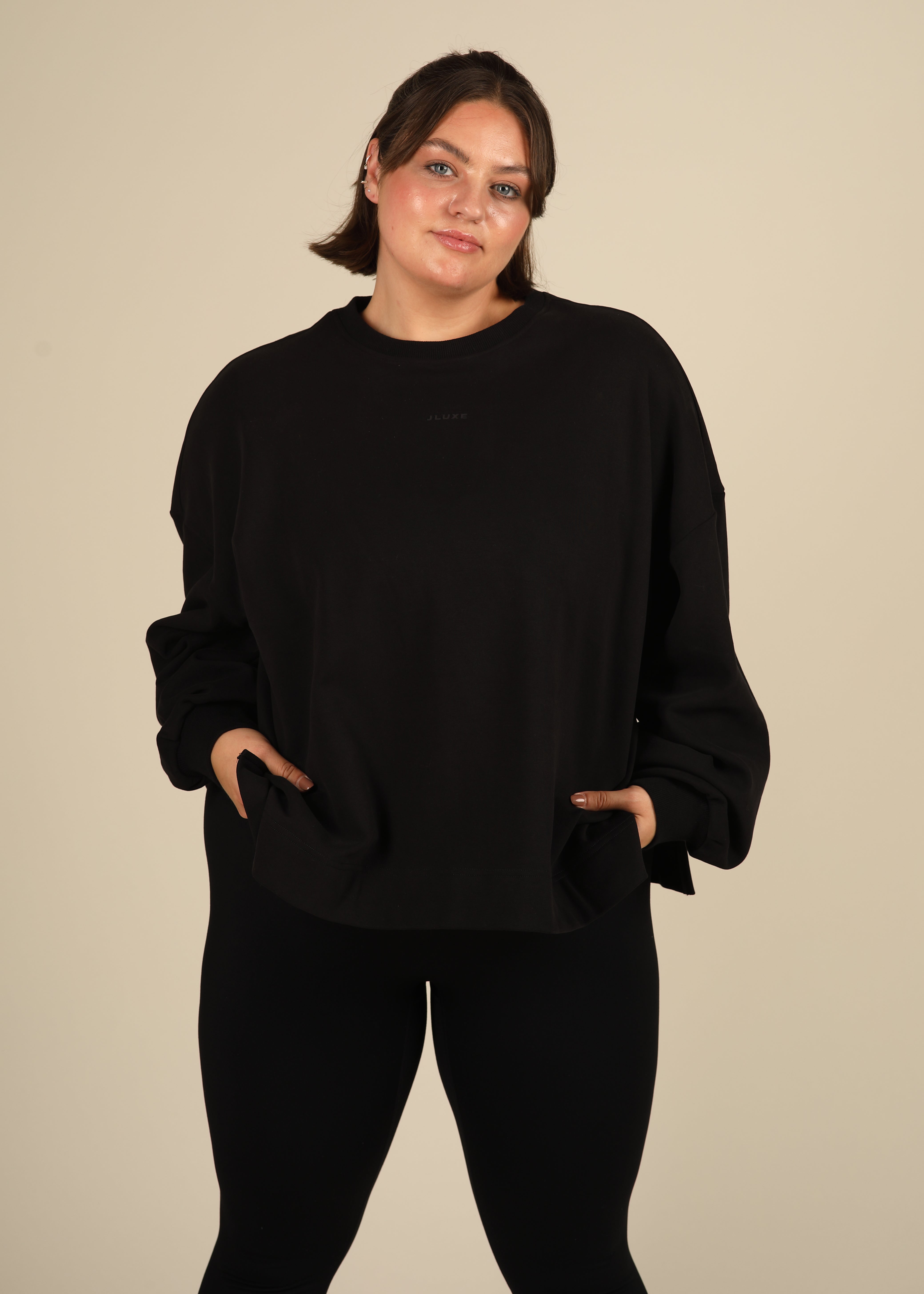 Ultra Soft Black Classic Sweatshirt