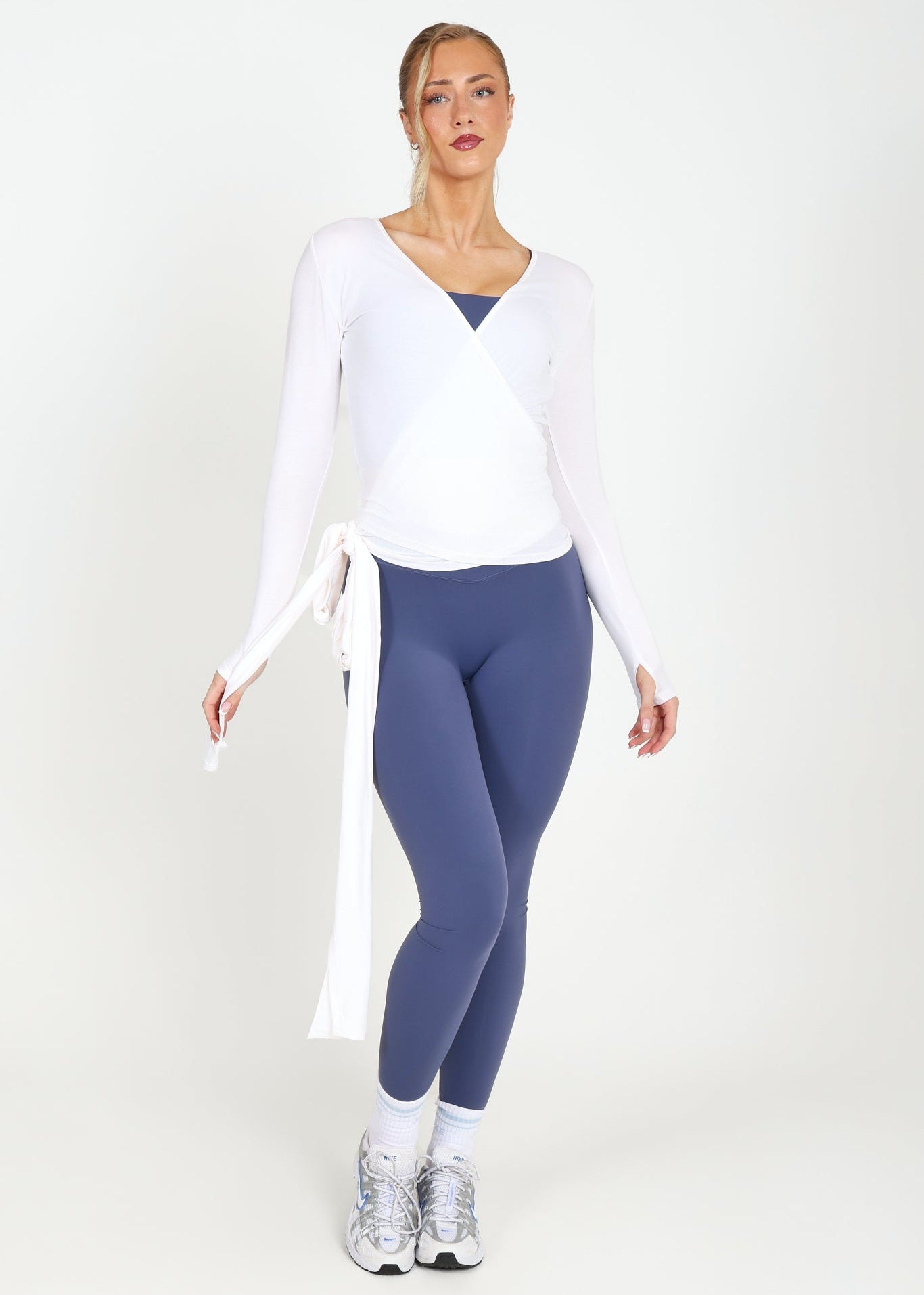 Ultra Soft Off White Bamboo Wrap Top