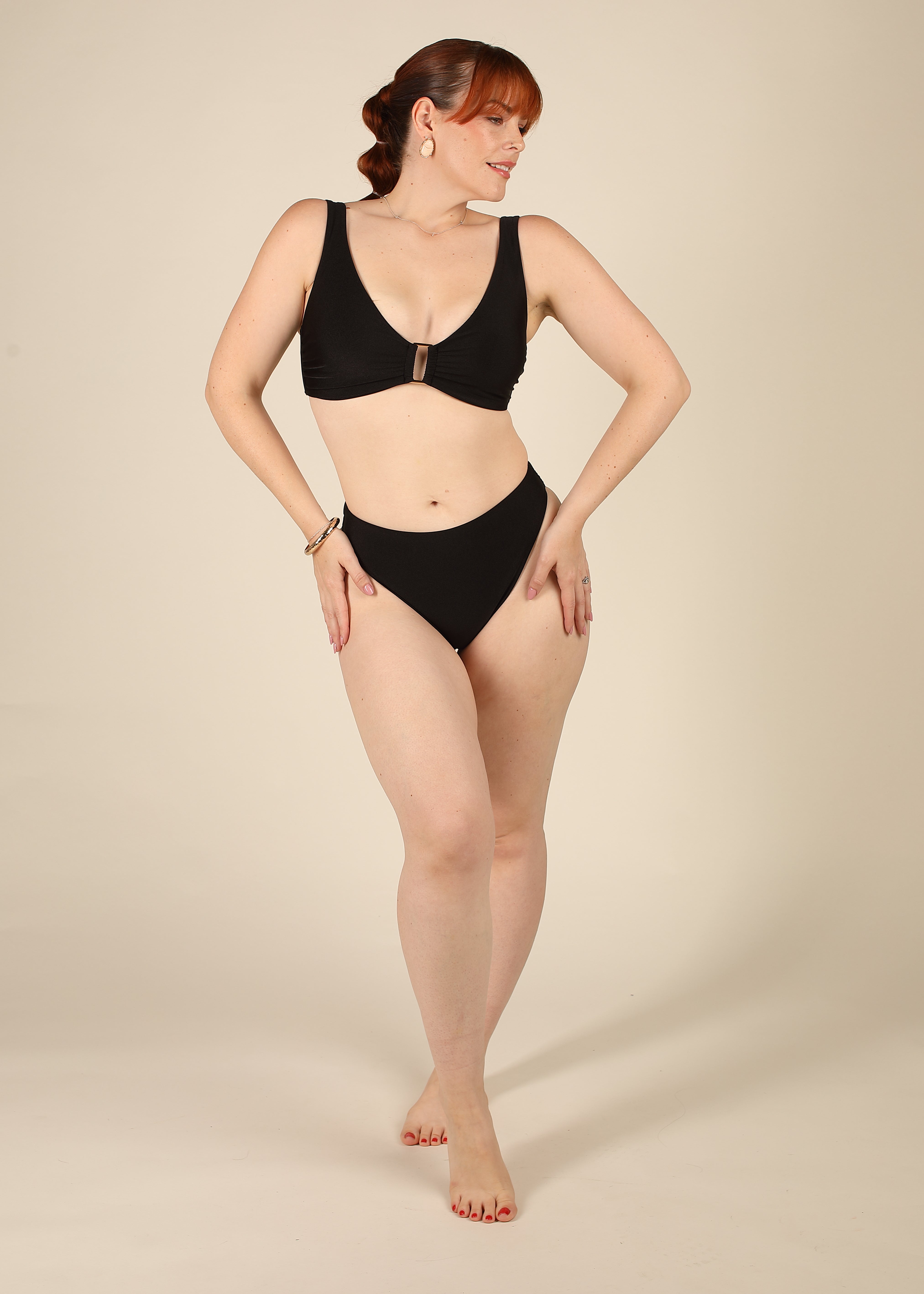 Contour Black Low Rise Bikini Set