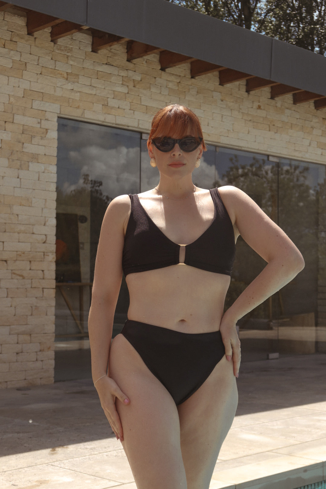 Contour Black Low Rise Bikini Set