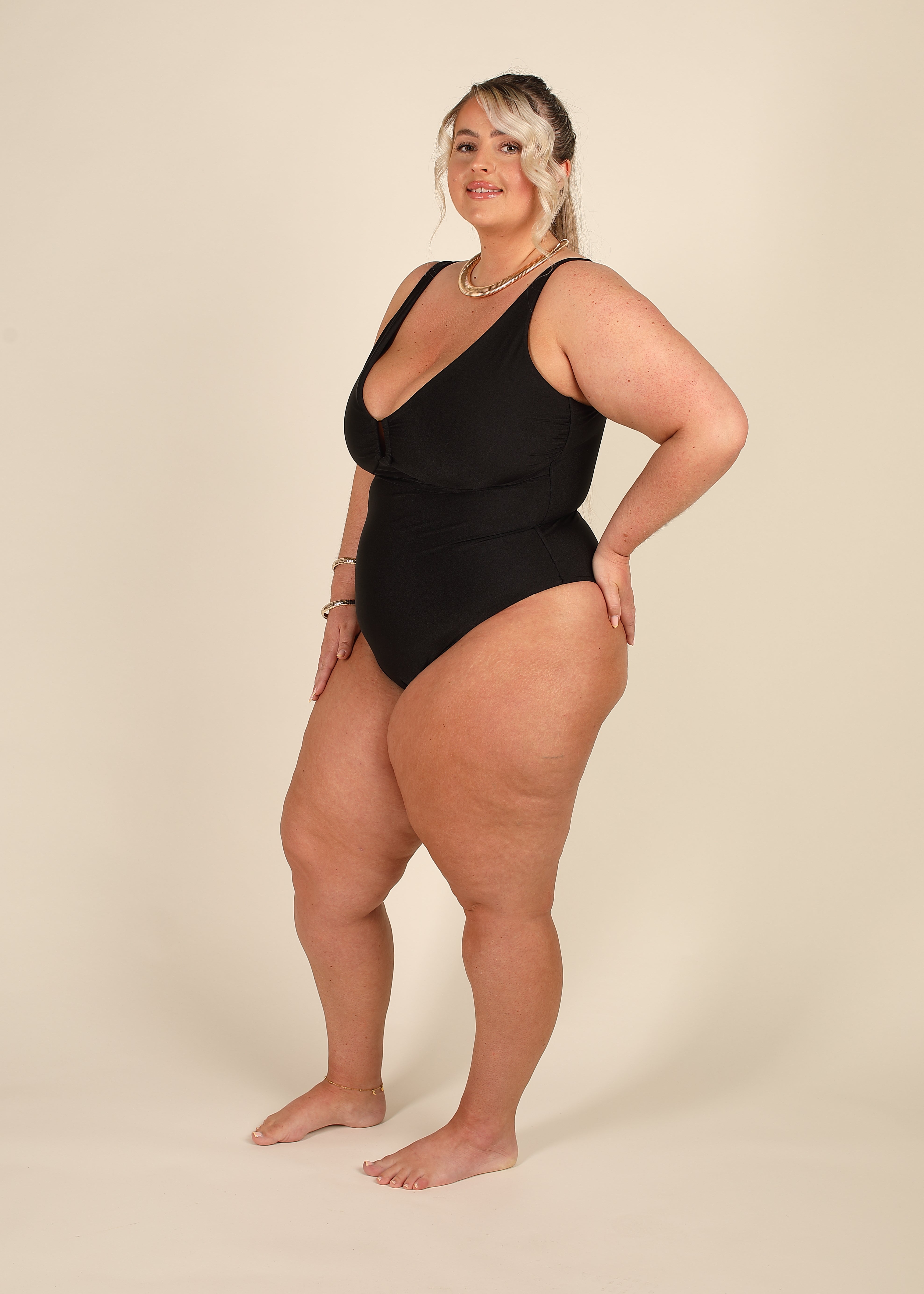 Contour Black Adjustable Tummy Control Swimsuit