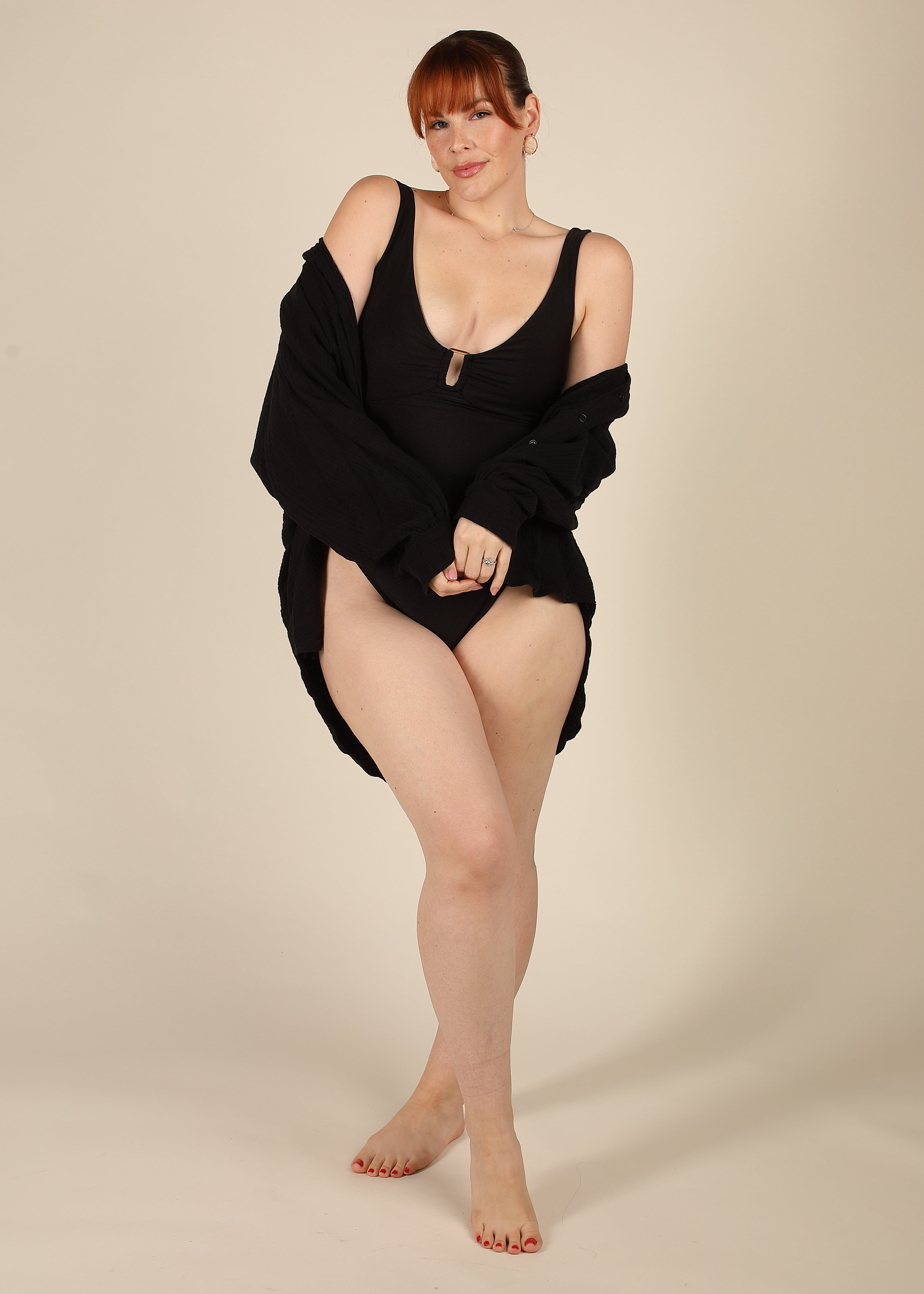 Contour Black Adjustable Tummy Control Swimsuit