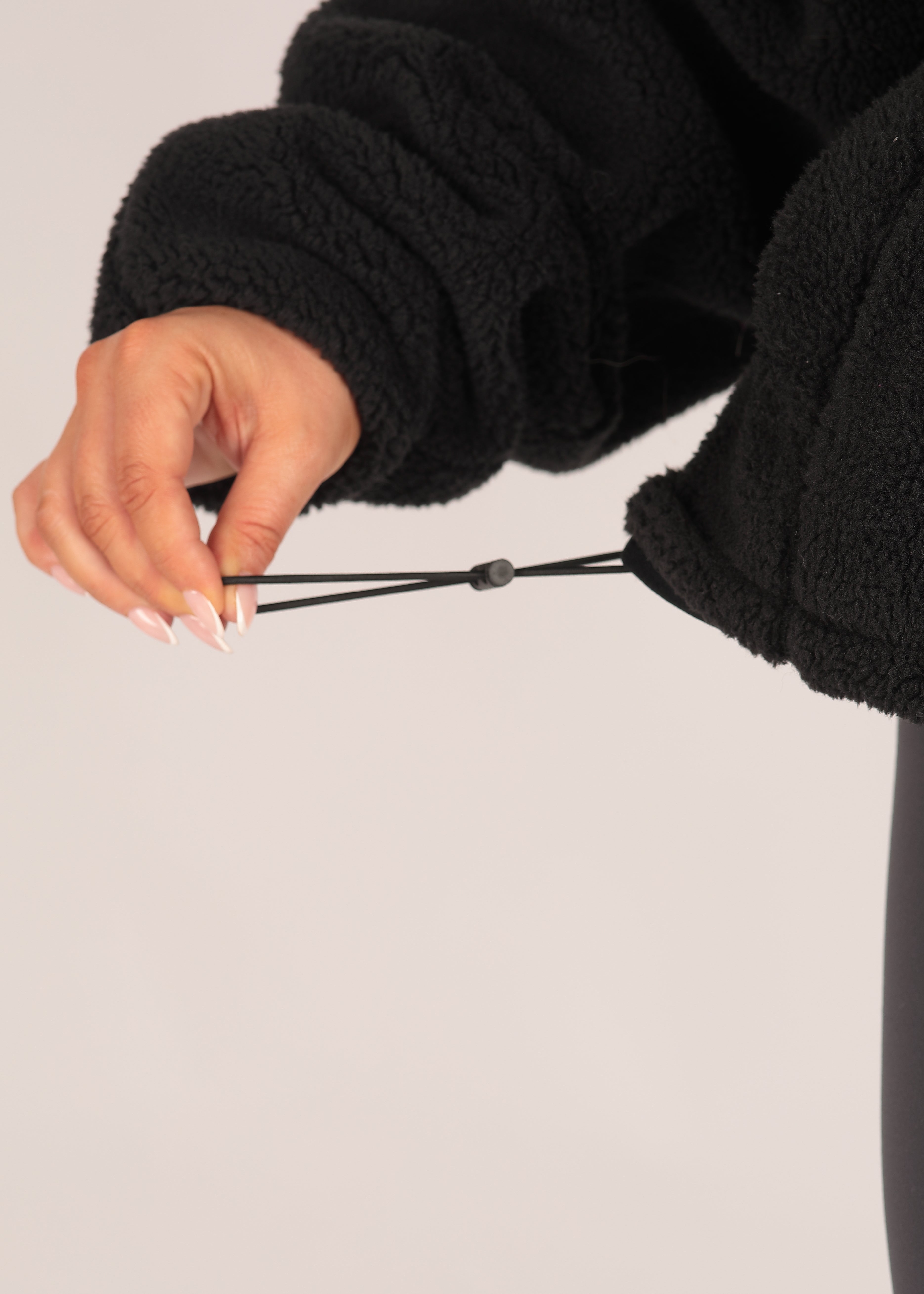 Soft Charcoal Zip Up Borg Fleece