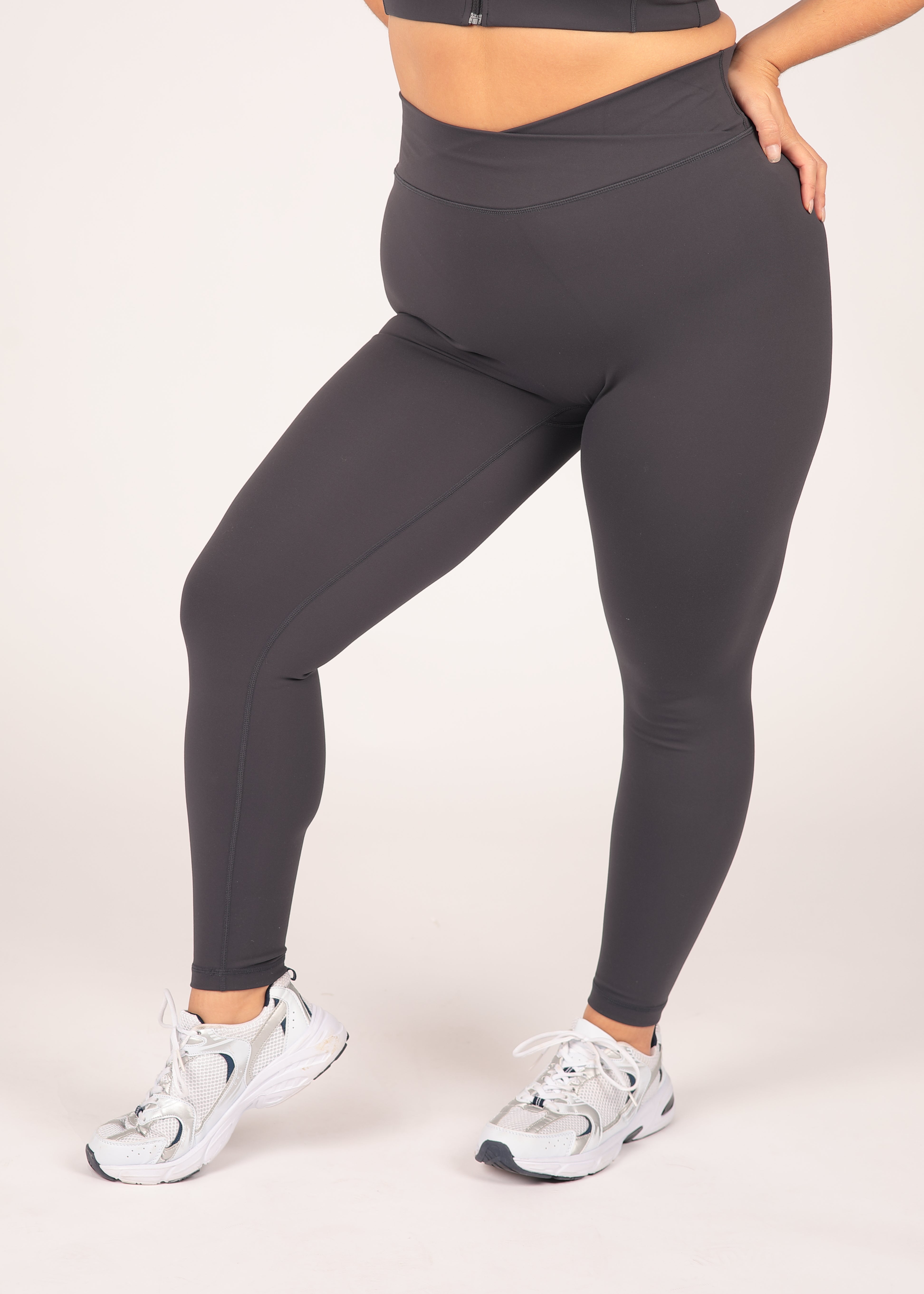 CloudLuxe Core Charcoal Wrap Essential Leggings