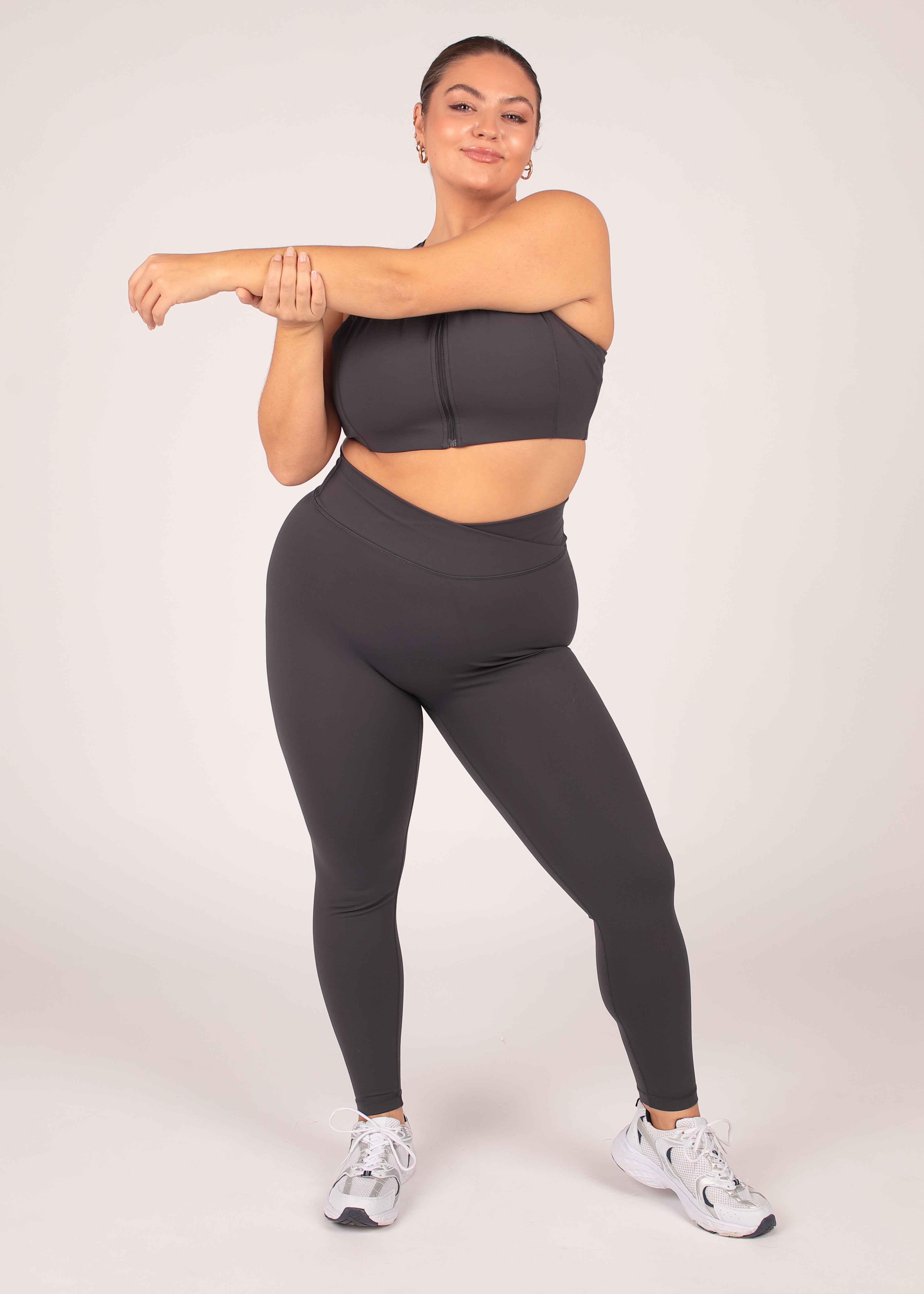 CloudLuxe Core Charcoal Wrap Essential Leggings
