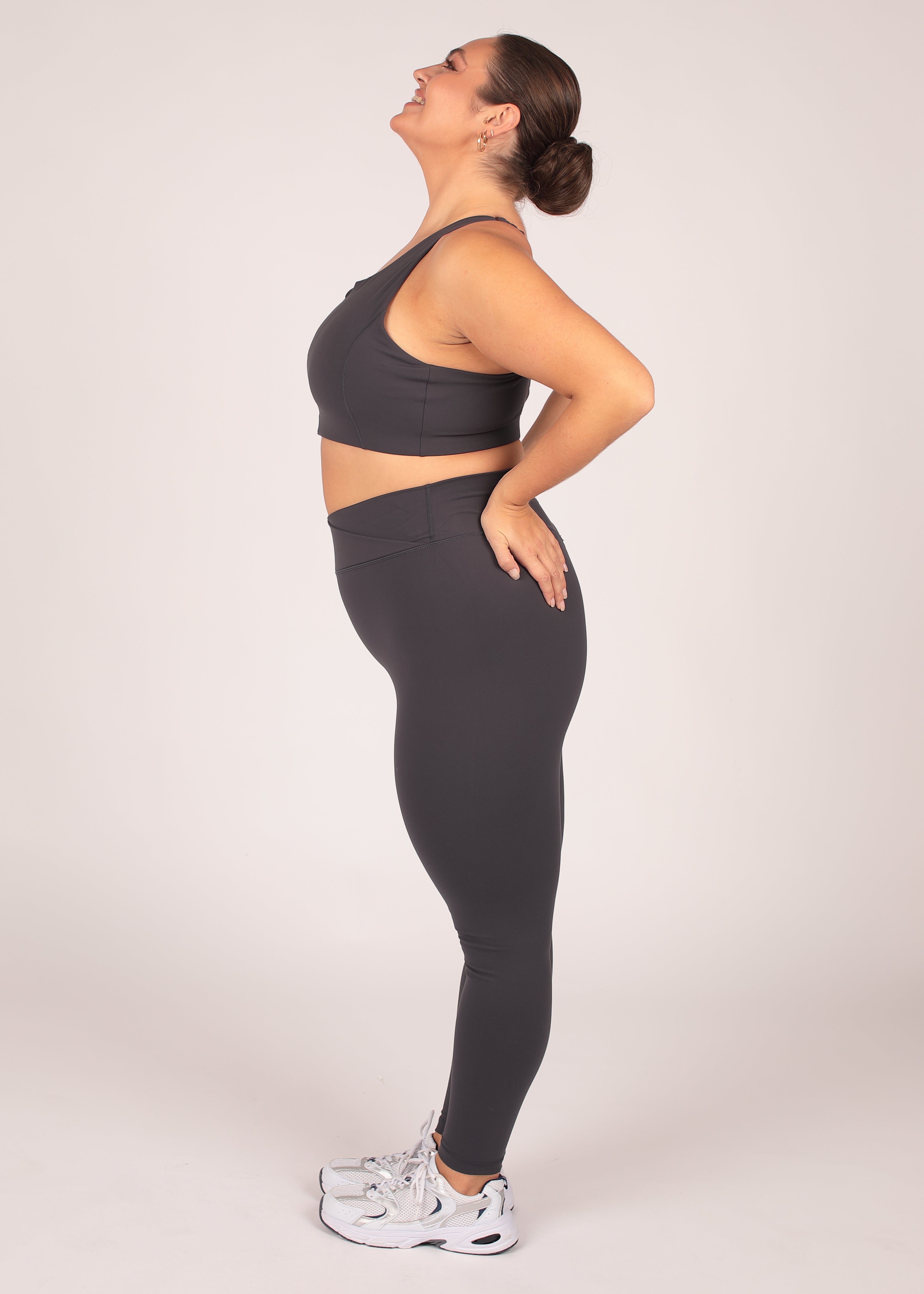 CloudLuxe Core Charcoal Wrap Essential Leggings