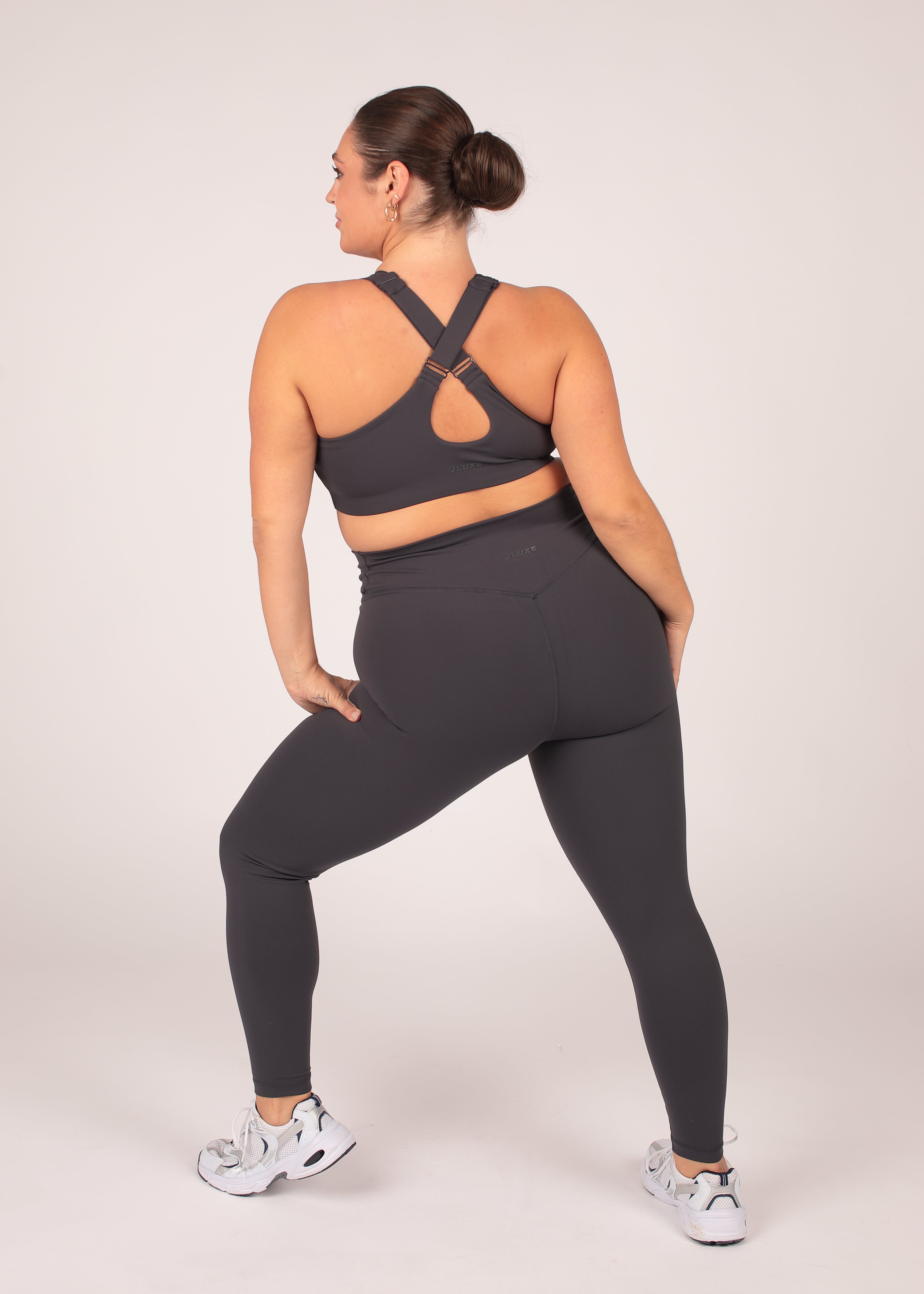 CloudLuxe Core Charcoal Zip Bra