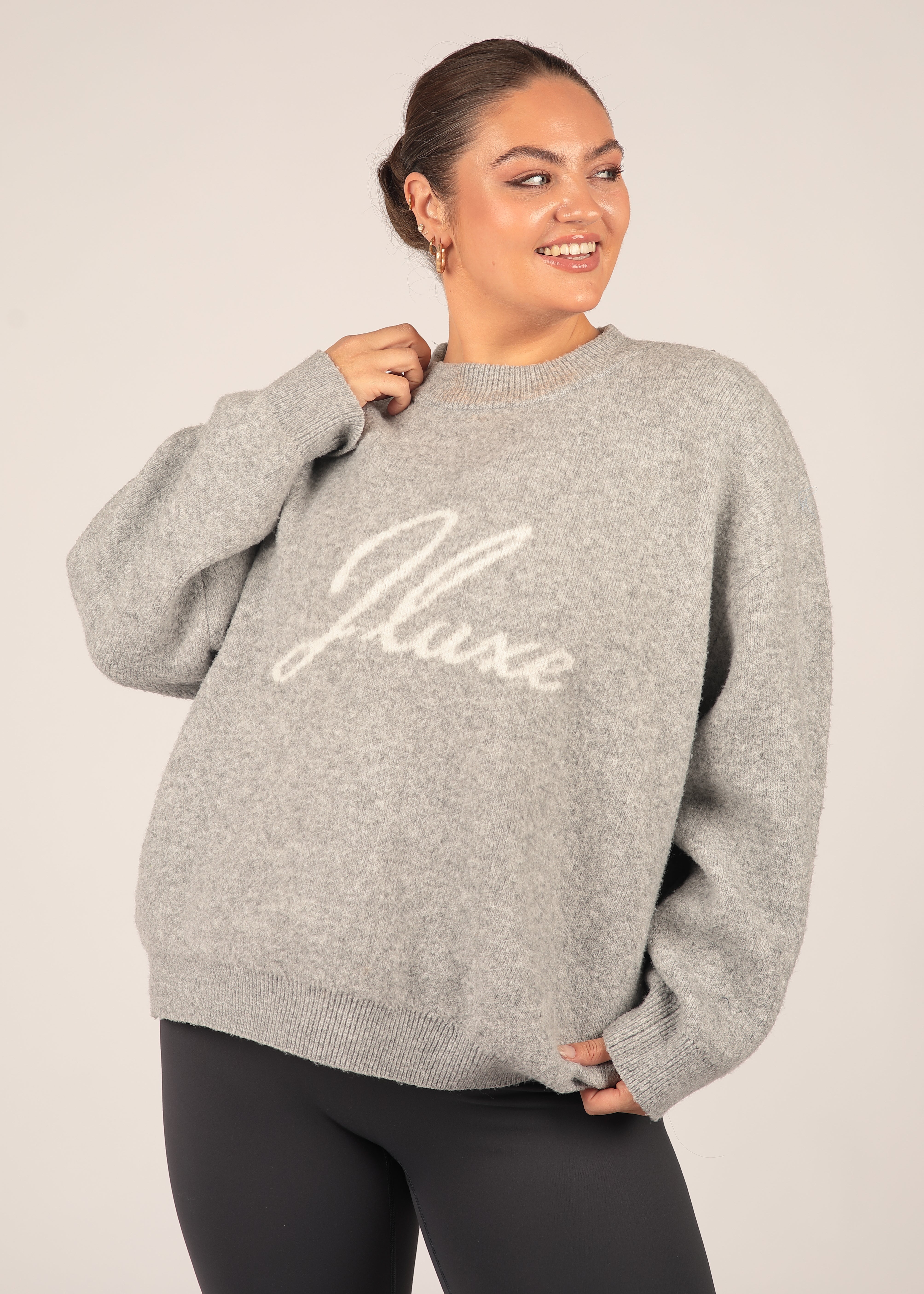 Grey Marl Heritage Knit Sweatshirt