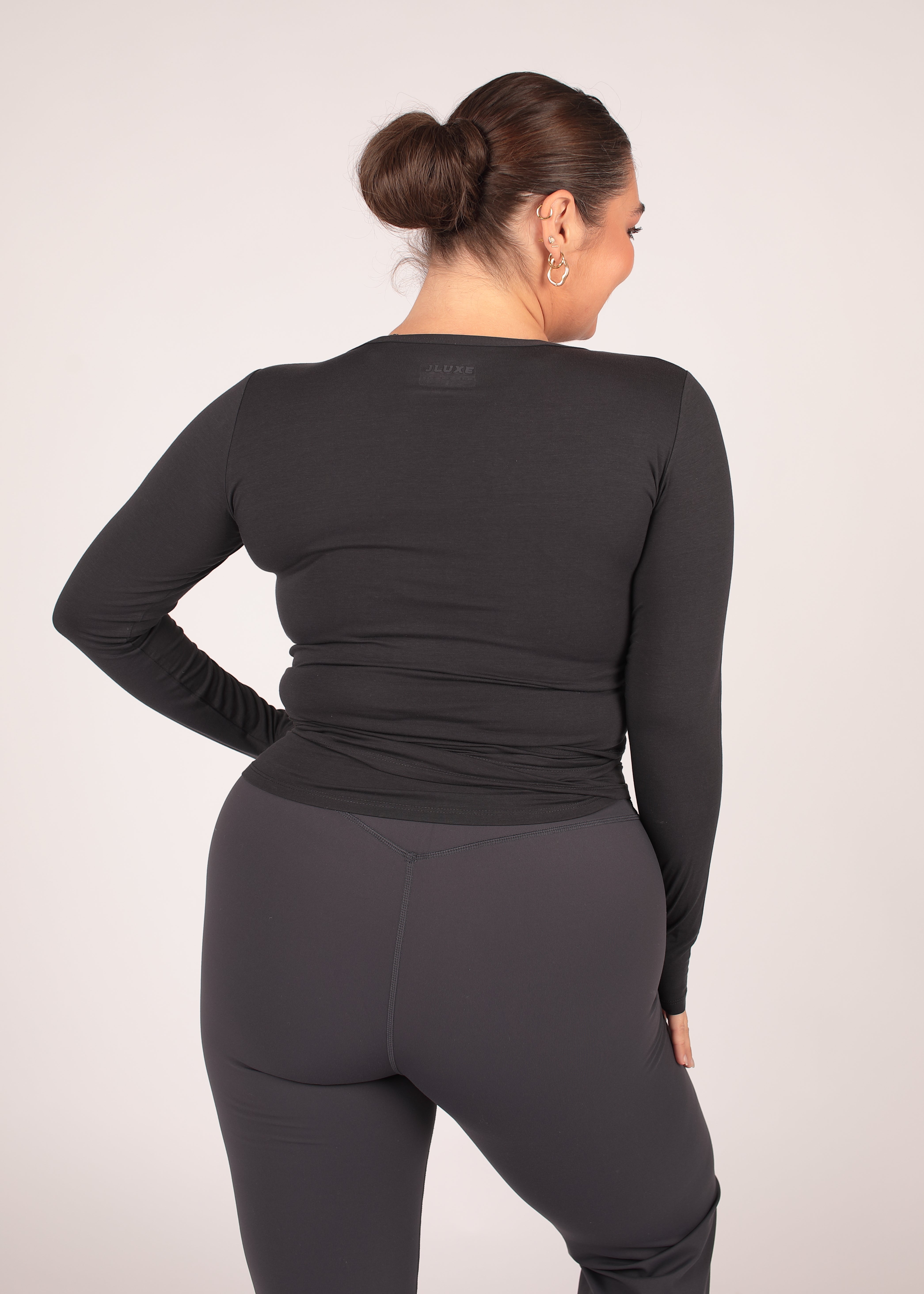 Ultra Soft Bamboo Soft Charcoal Wrap Top