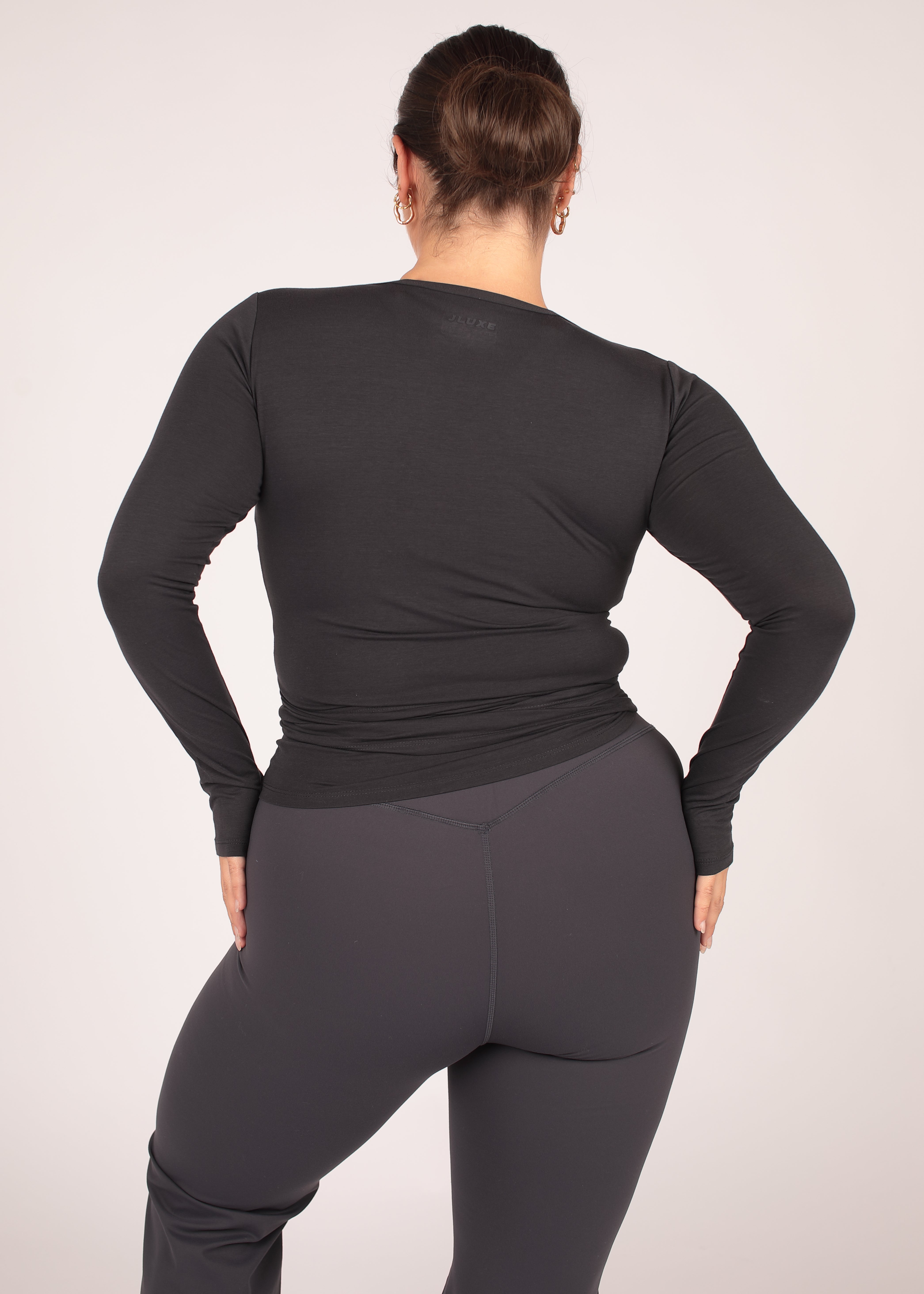 Ultra Soft Bamboo Soft Charcoal Wrap Top