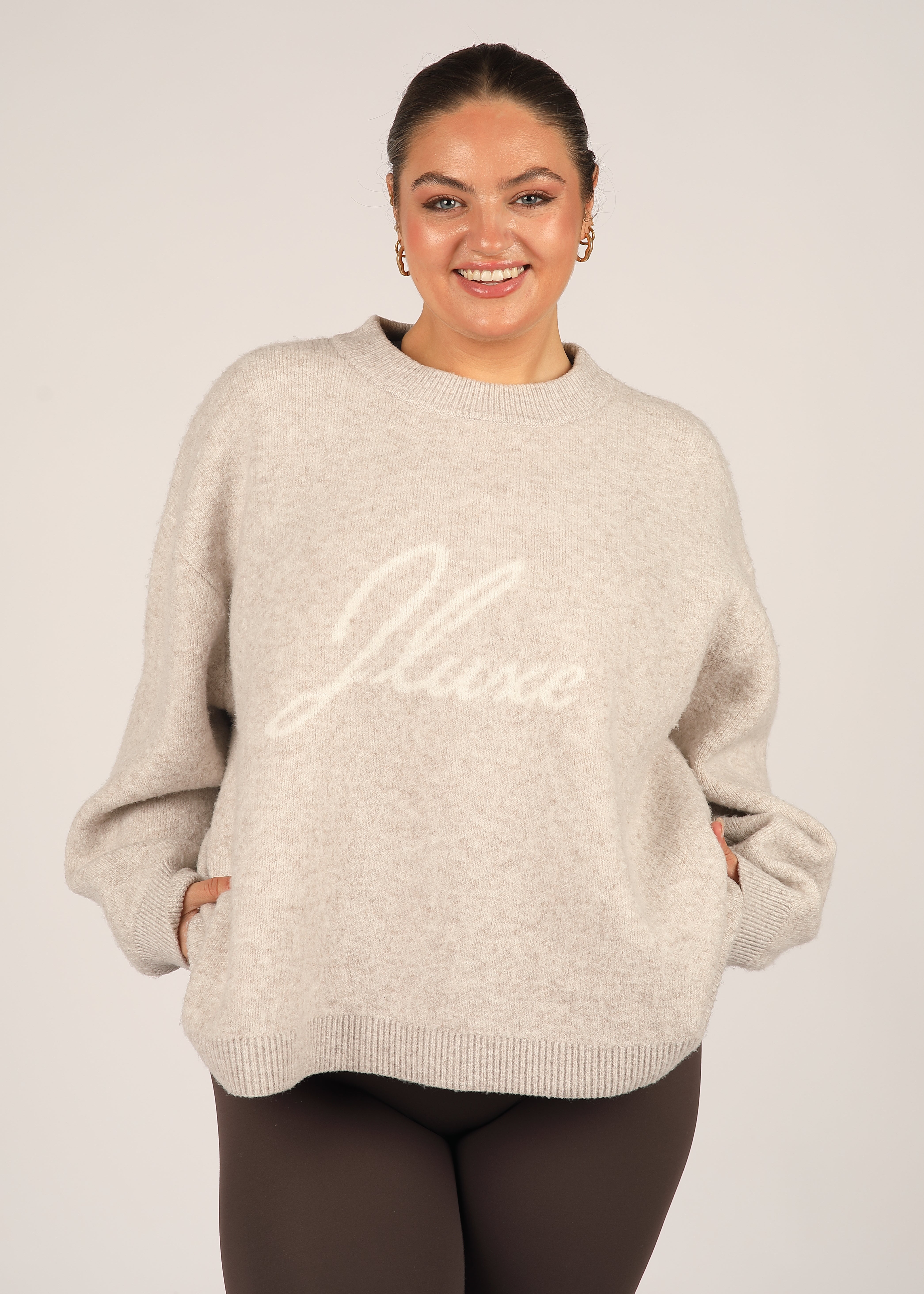 Oatmeal Heritage Knit Sweatshirt