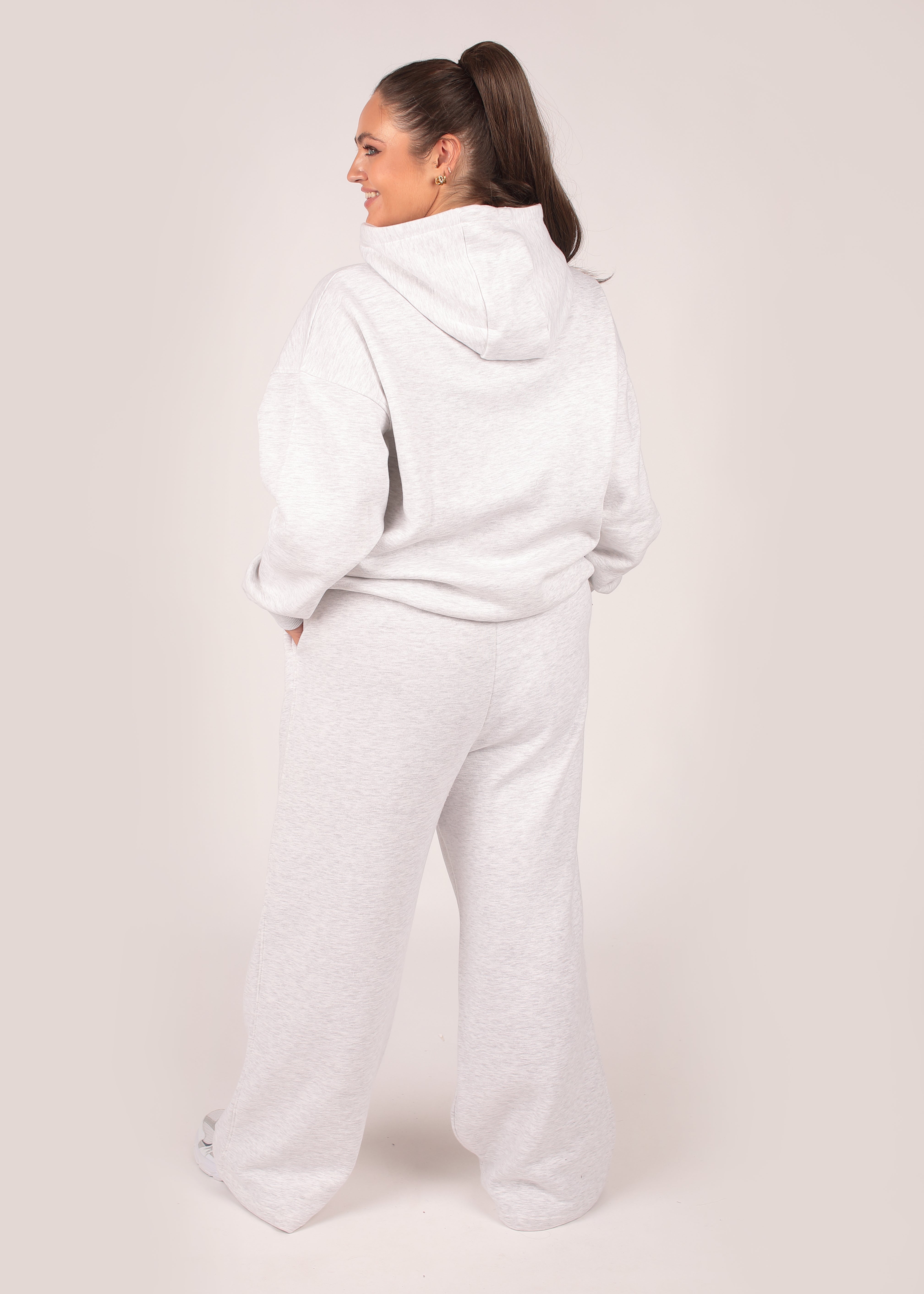 Core Grey Marl Oversized Hoodie