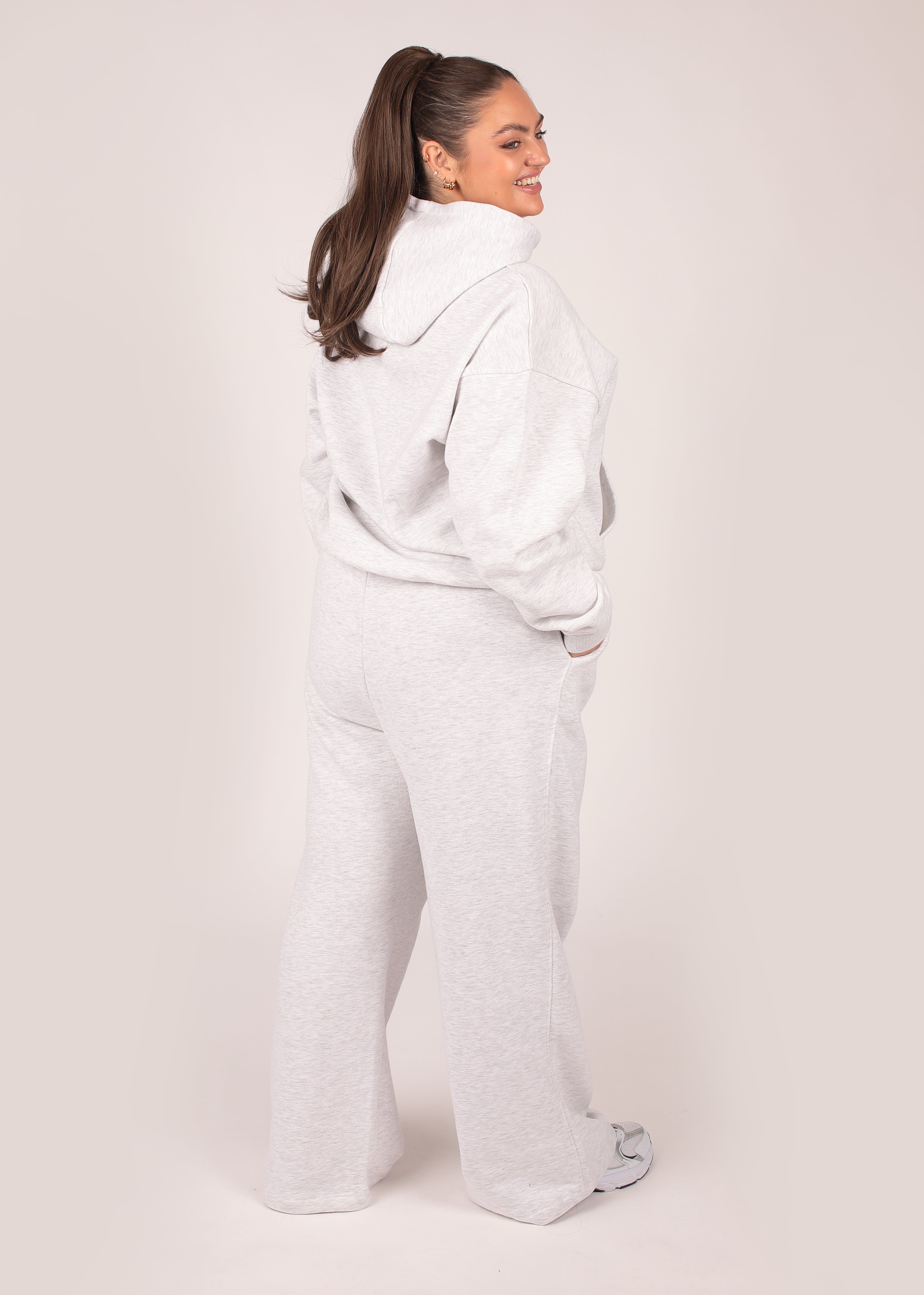 Core Grey Marl Oversized Hoodie