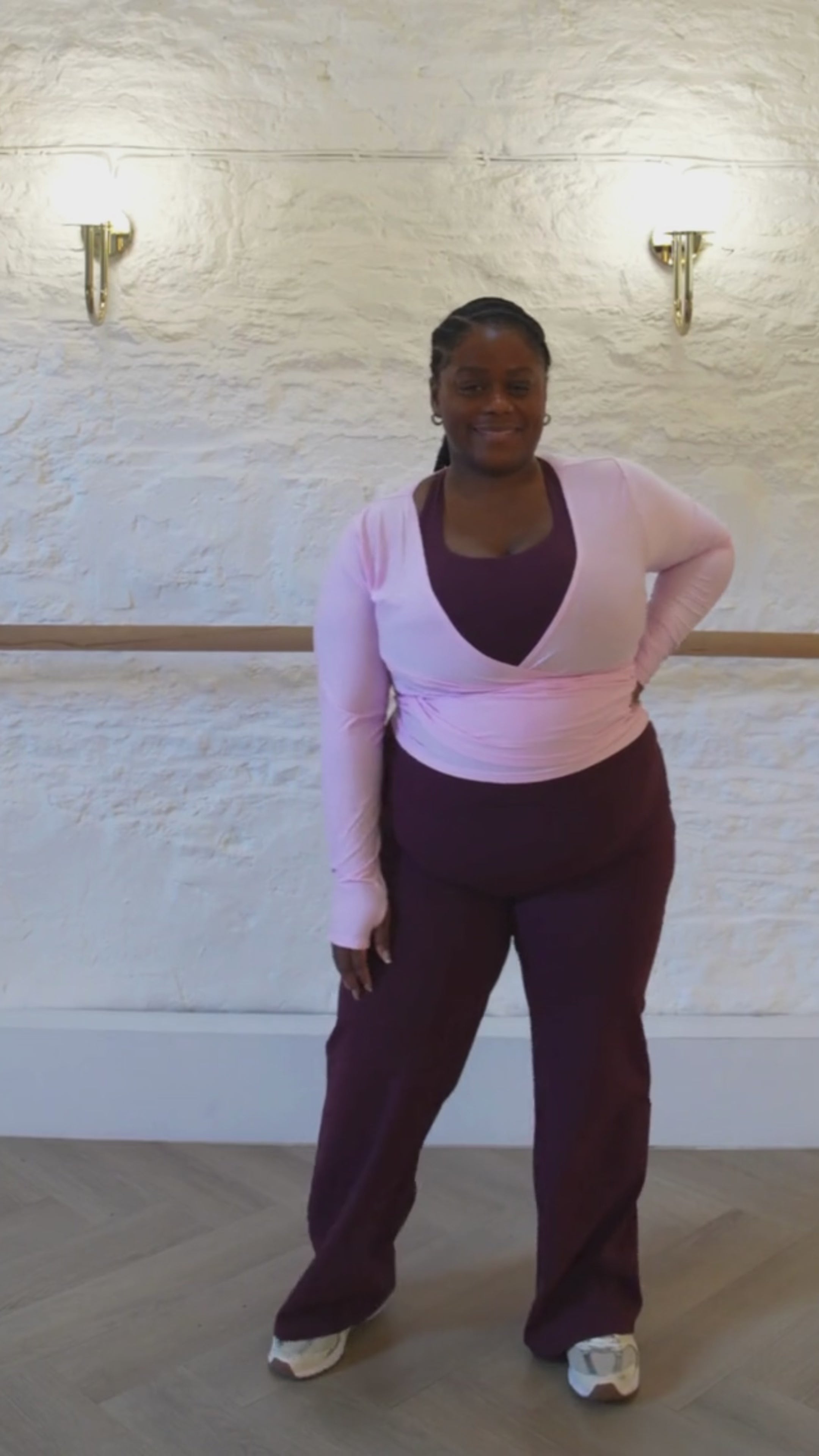 Ultra Soft Bamboo Soft Pink Wrap Top