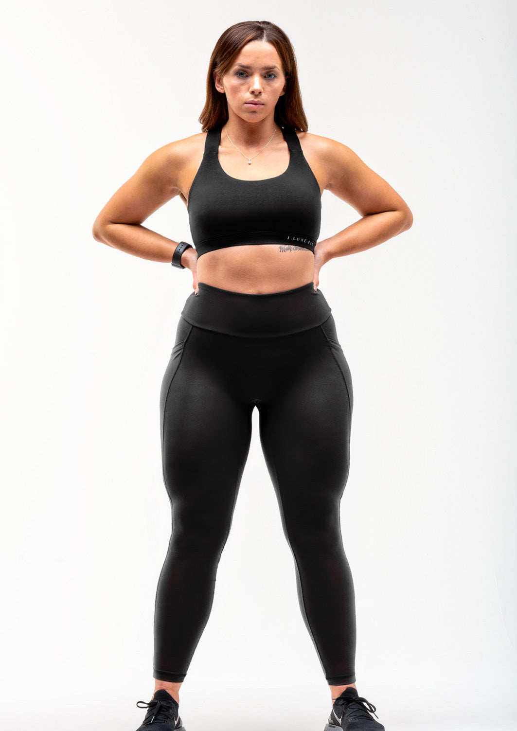 Luxe Support Black Sports Bra - J.LUXE.FIT
